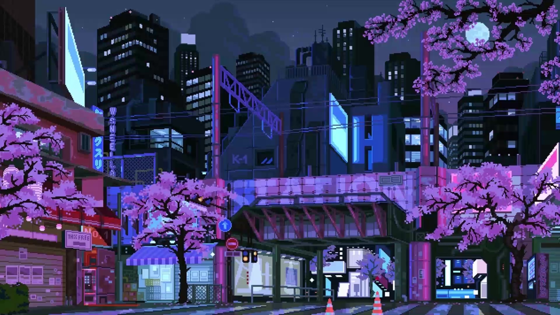 1920x1080 Sakura Midnight Train Live Wallpaper, Desktop