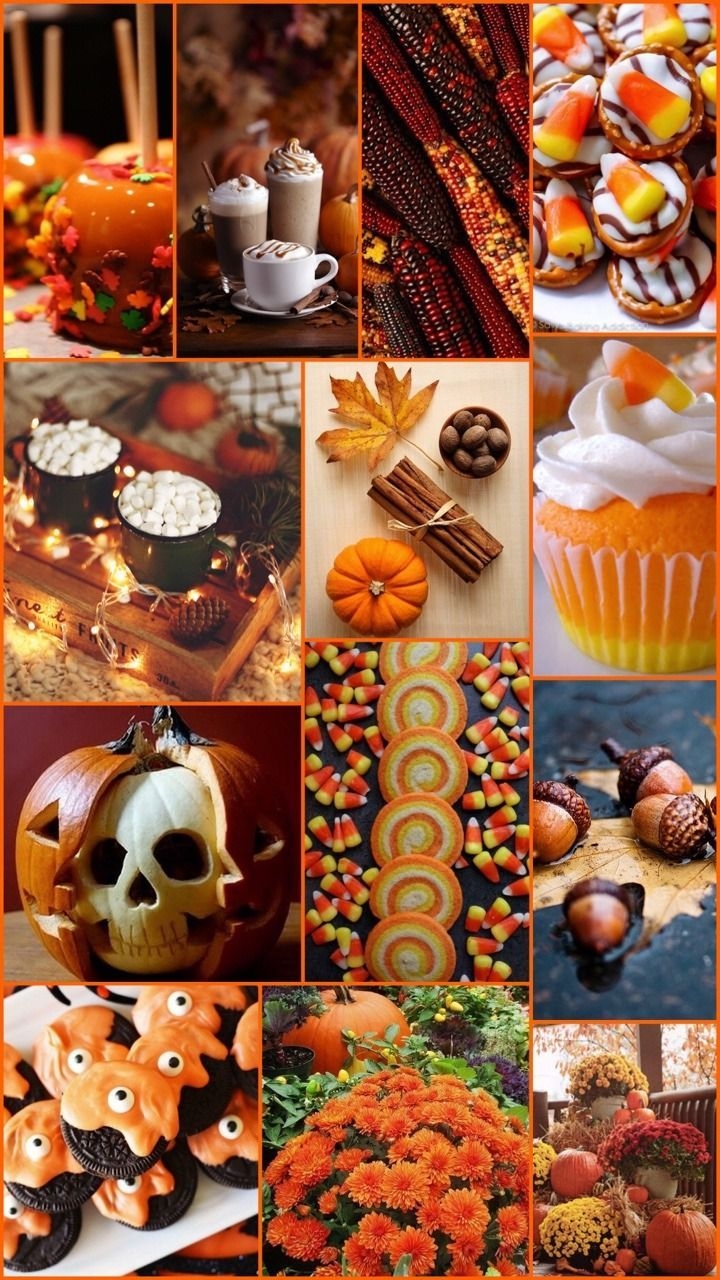 720x1280 Autumn Halloween Collage Wallpaper. Halloween Wallpaper, Halloween, Fall Wallpaper, Phone