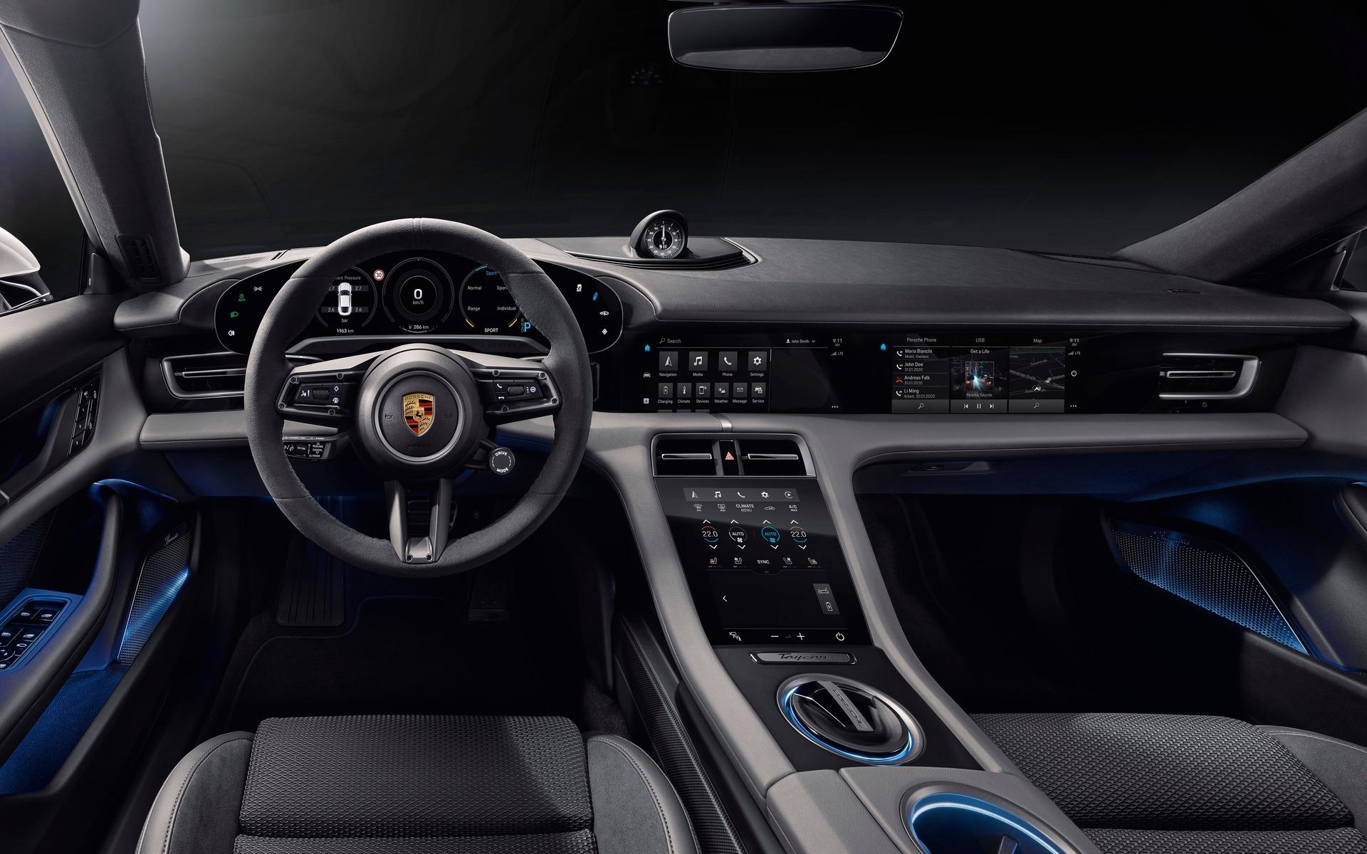 1920x1200 Porsche Taycan Interior Revealed Ahead of its Official Debut, Desktop