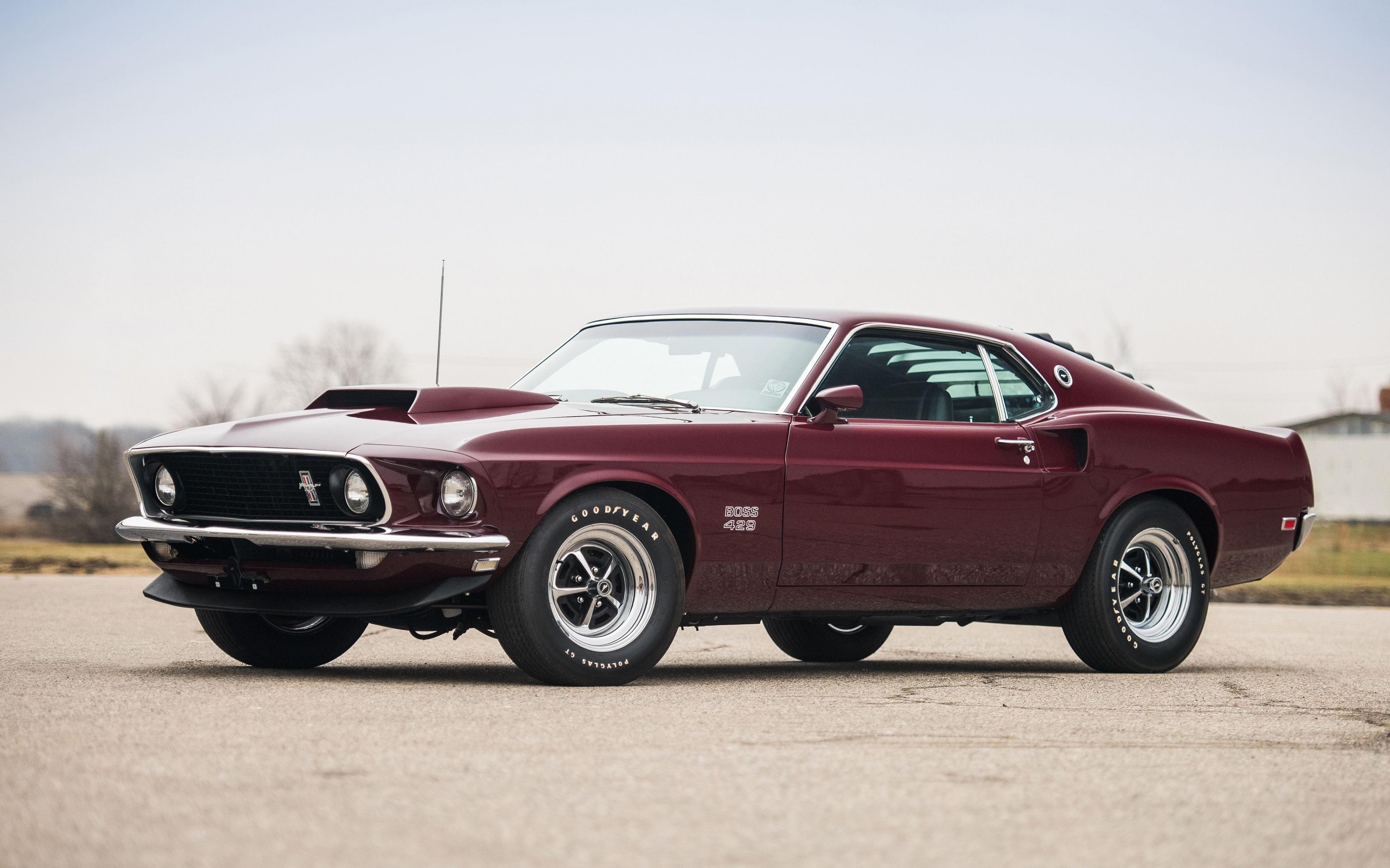 3840x2400 Download 1969 Ford Mustang Boss blood red wallpaper, Desktop