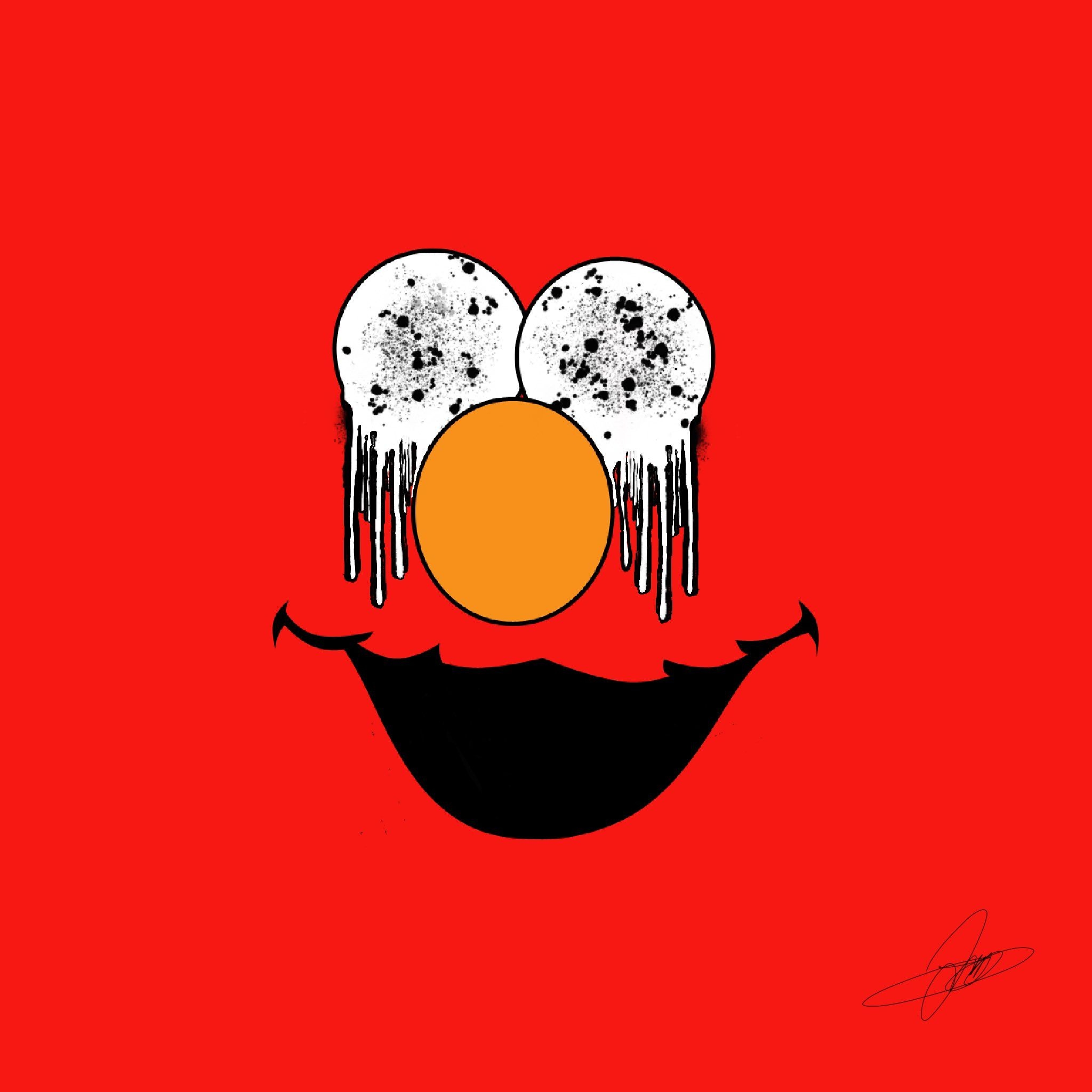 2050x2050 Yung Drip #art #wallpaper #elmo #sesamestreet #animation #cartoon #muppets #drip #paint, Phone