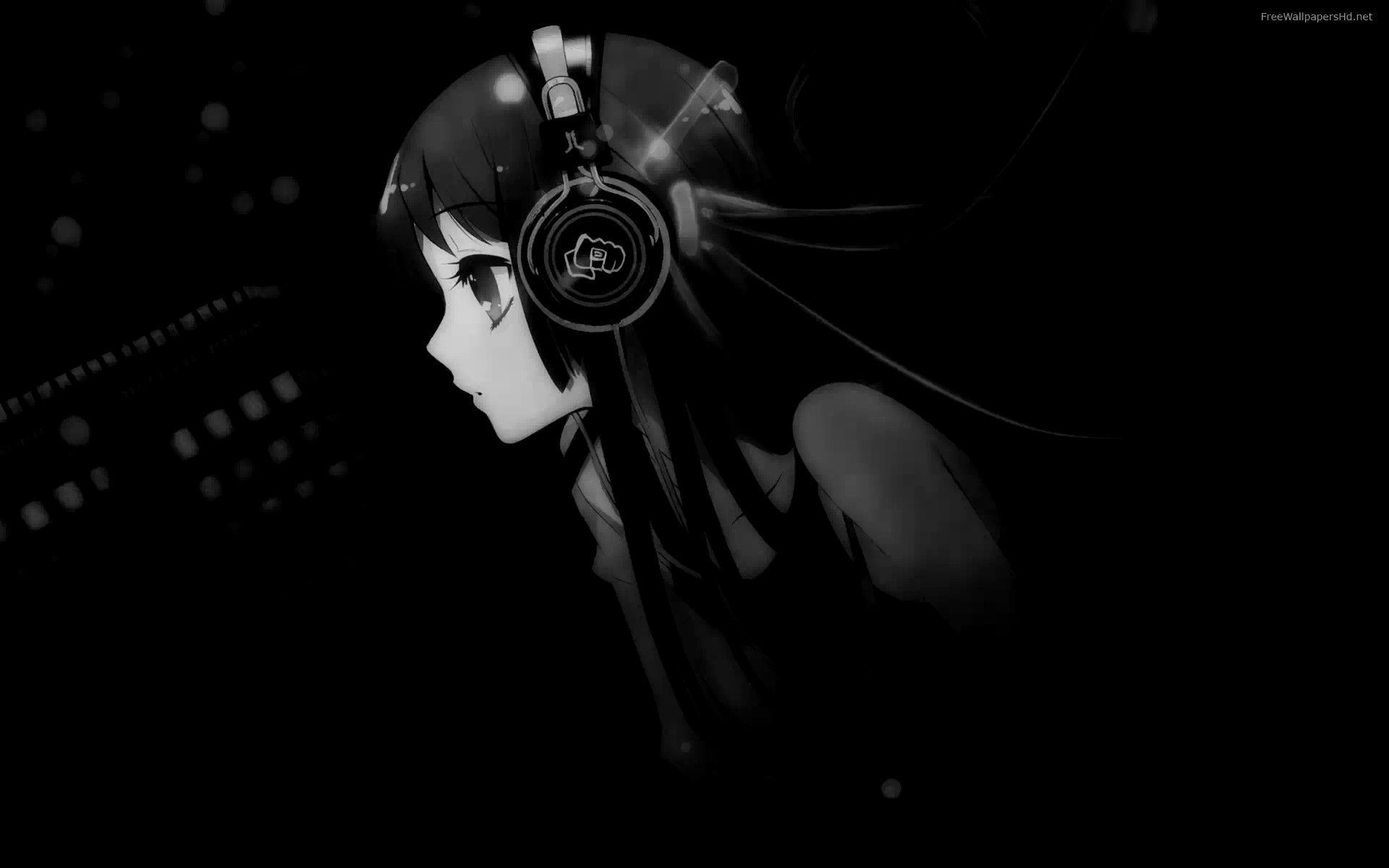 1920x1200 Black and White Anime Girl Wallpaper Free Black and White, Desktop