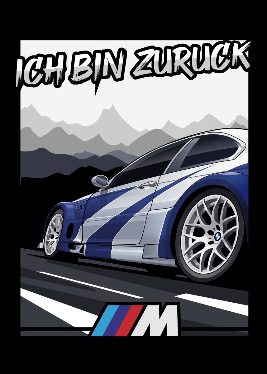 860x1200 BMW M3 GTR' Poster, picture, metal, Phone