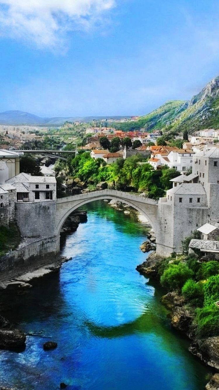 750x1340 Download Wallpaper  Bosnia and herzegovina, Mostar old, Phone