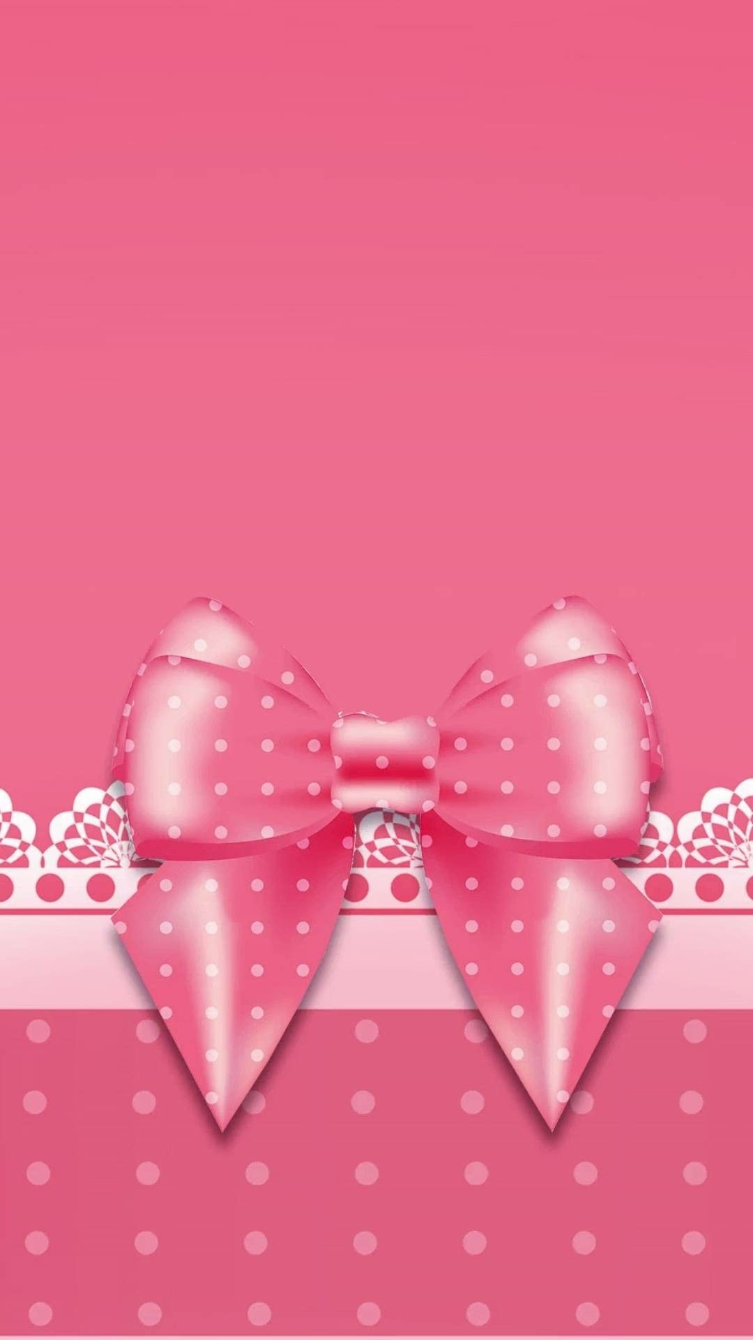 1080x1920 Pink polkadot bow wallpaper. Pink ribbon wallpaper, iPhone wallpaper glitter, Pink wallpaper background, Phone