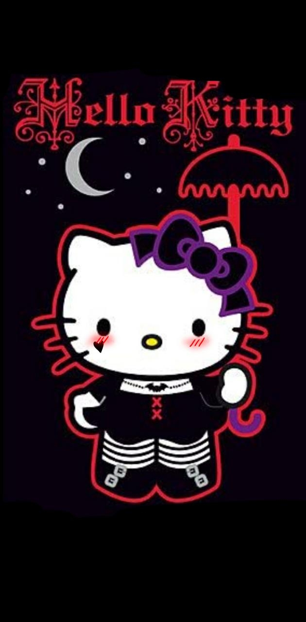 630x1280 Goth hello kitty wallpaper, Phone