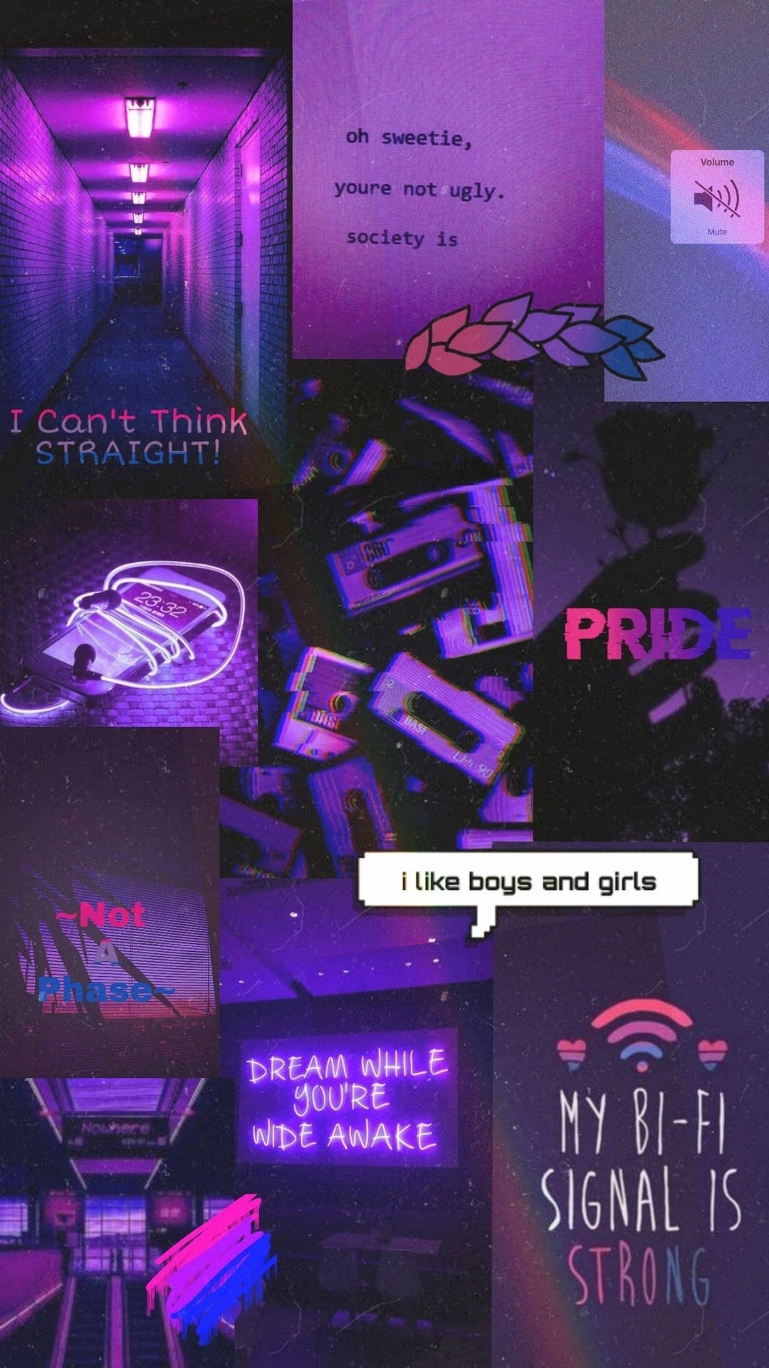 1080x1920 Download LGBT Bisexual Violet Aesthetic Wallpaper, Phone