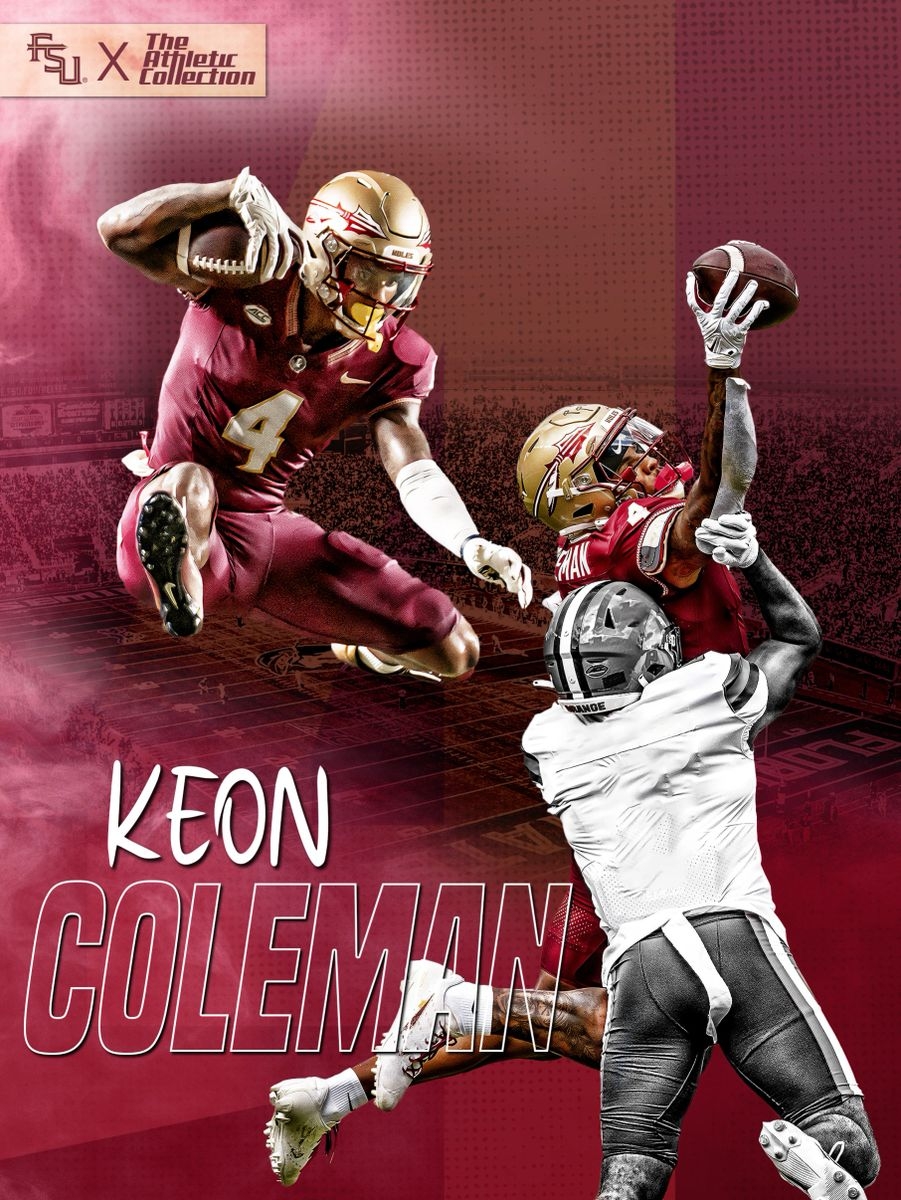 910x1200 Keon Coleman FSU Football NIL Poster, Phone