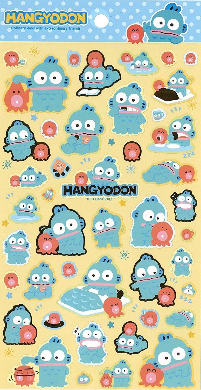 780x1500 Sanrio Hangyodon Pet Sticker Seal Decorative Scrapbooking (Nakayoshi Friends) 4964694405915, Phone