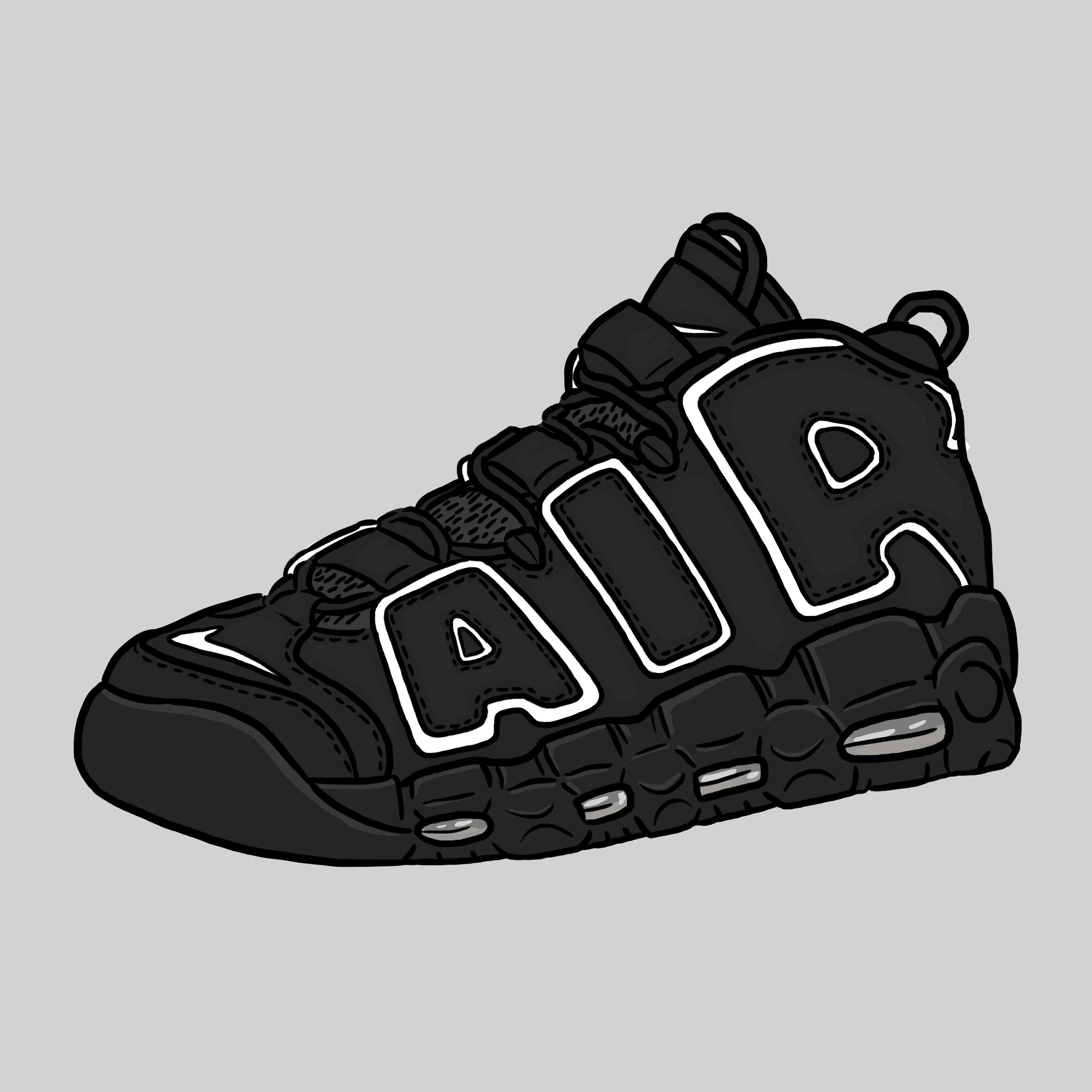 3550x3550 Nike Air More Uptempo OG #daleillustration sneaker art. Arts +, Phone