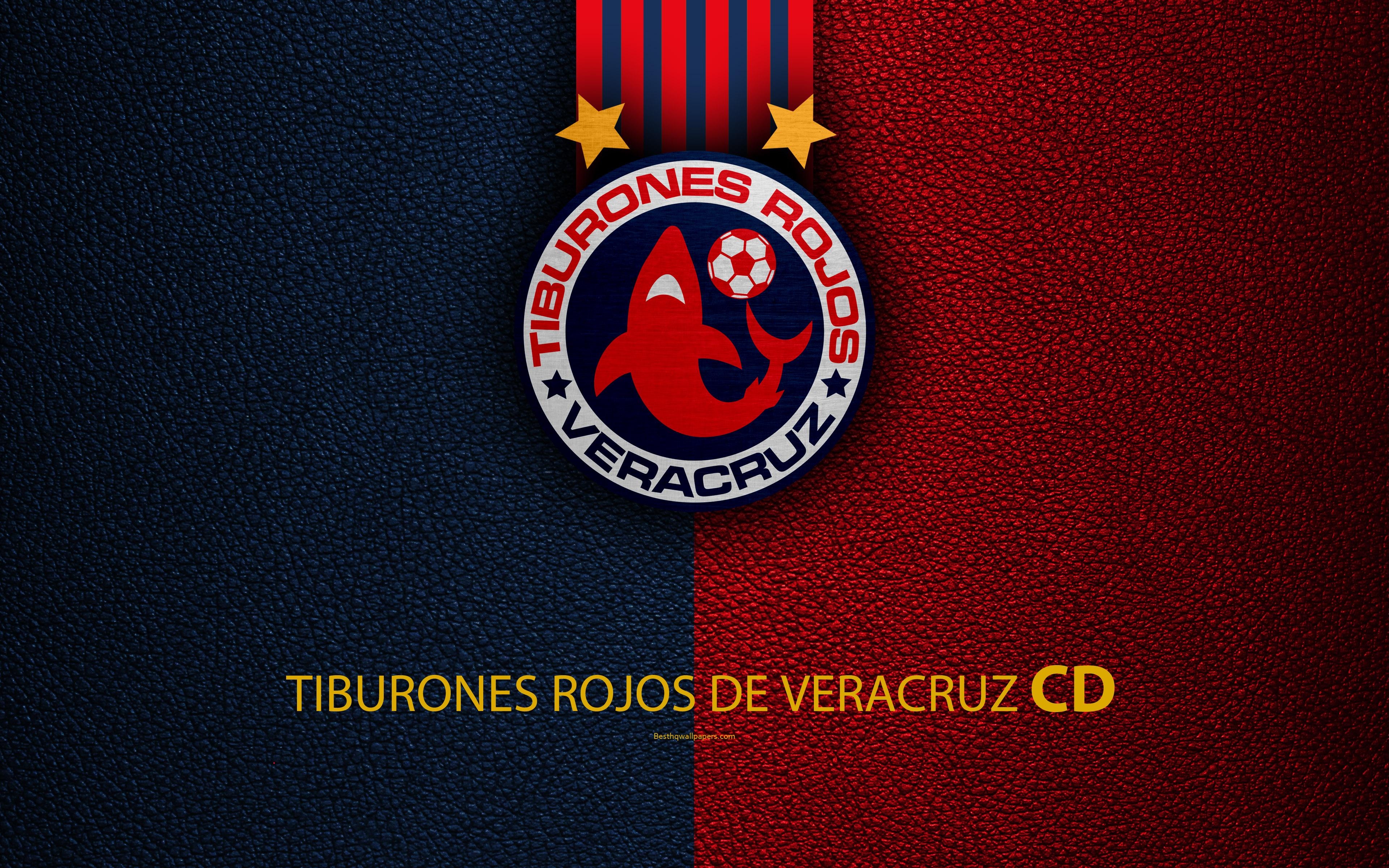 3840x2400 Download wallpaper Veracruz FC, CD Tiburones Rojos de Veracruz, 4k, Desktop