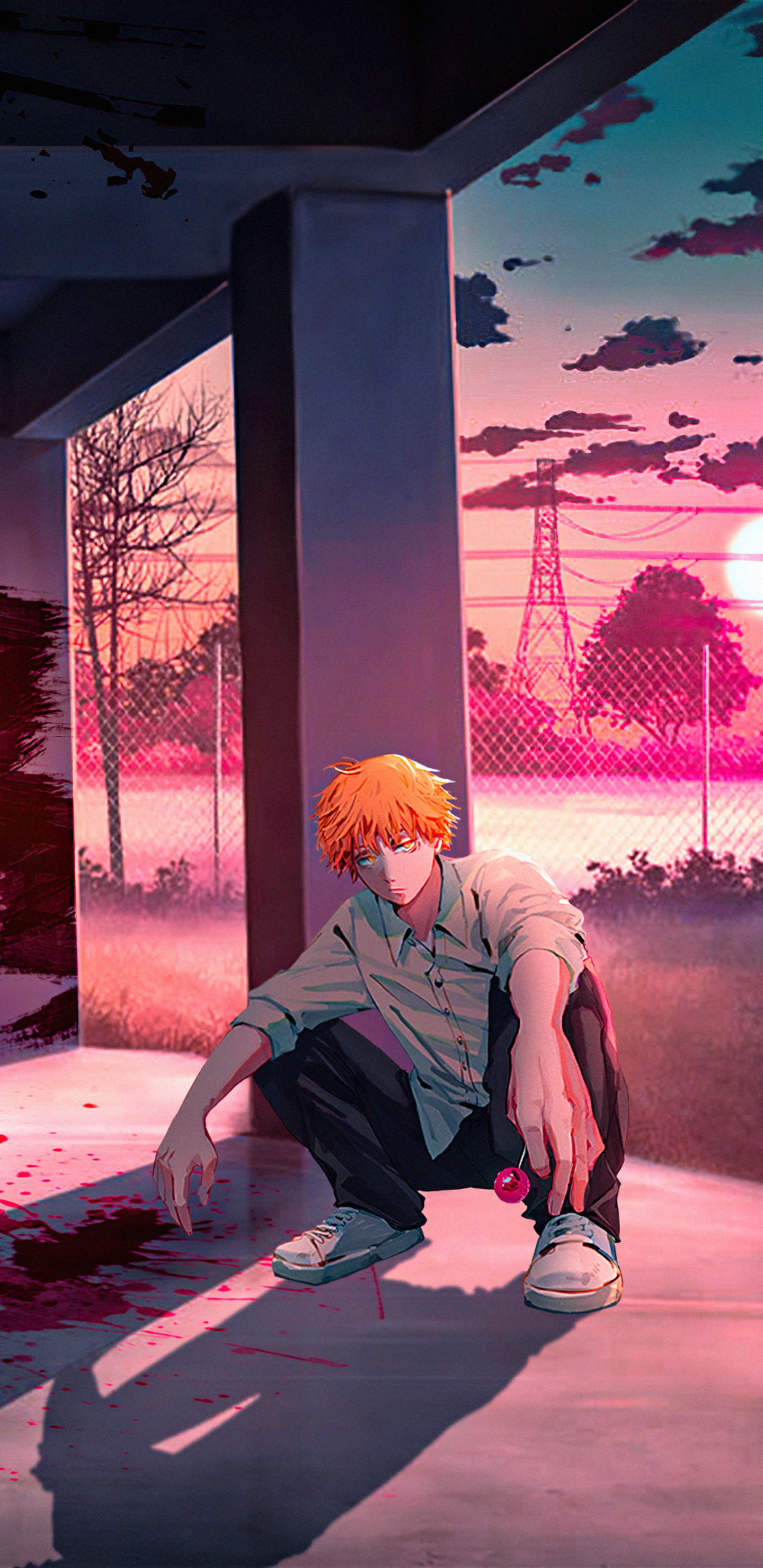 1440x2960 Denji Chainsaw Man Anime Boy, Phone