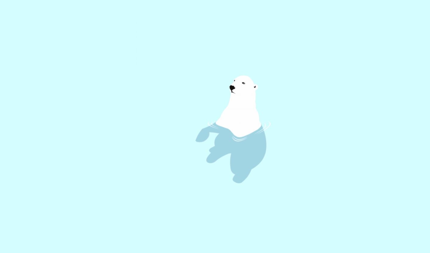 1440x850 Cartoon Polar Bear Wallpaper, Desktop