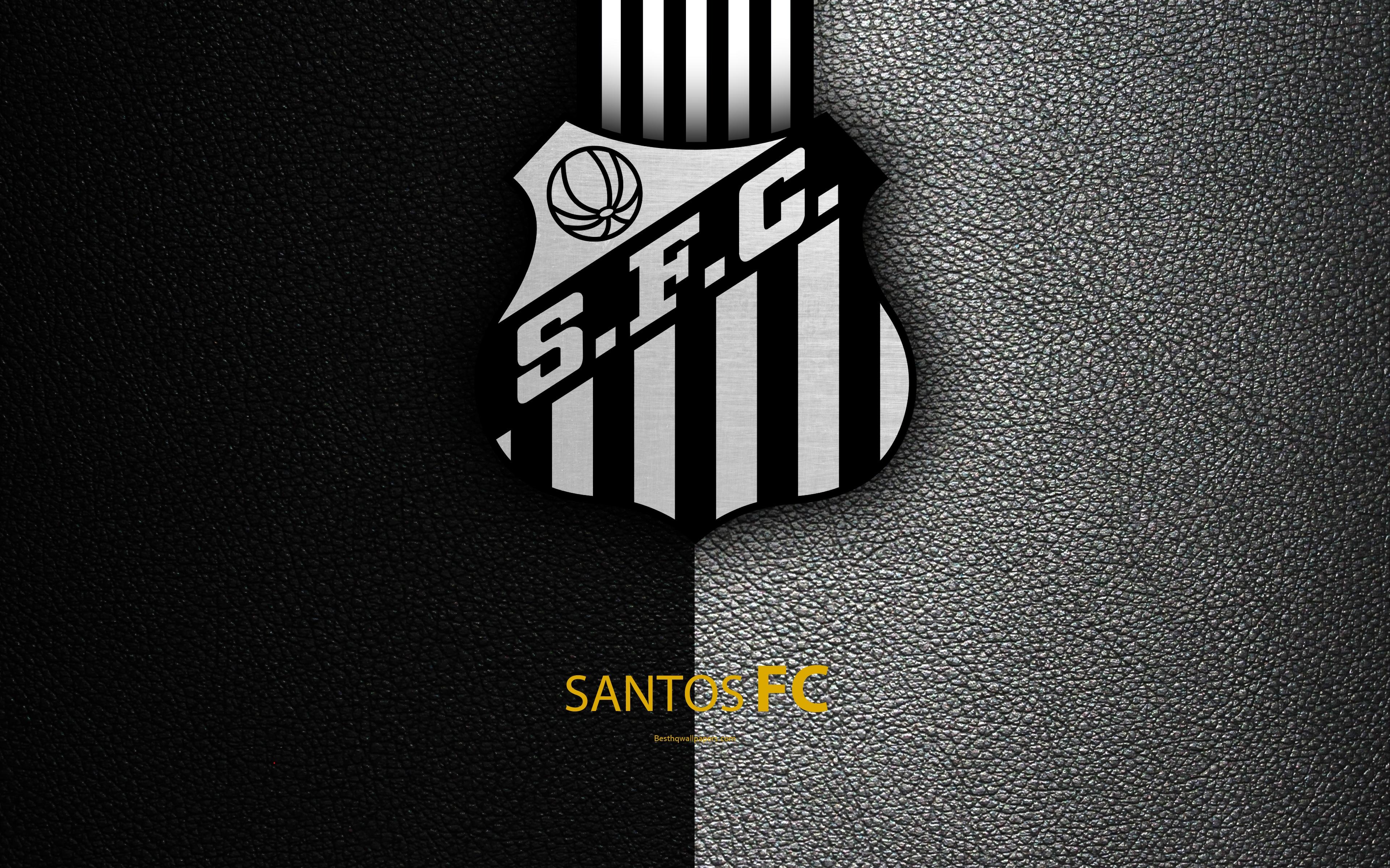 3840x2400 Download wallpaper Santos FC, 4K, Brazilian football club, Desktop