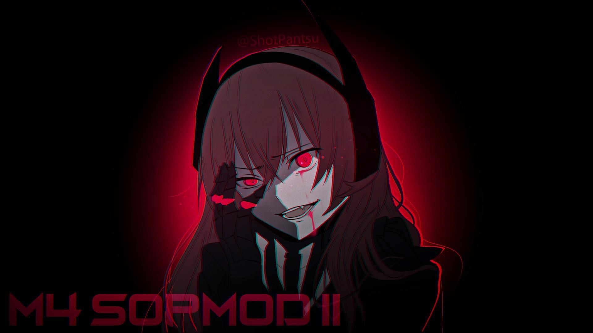 1920x1080 Girls Frontline Red Eyes M4 Sopmod II.hdwallpaper.in, Desktop