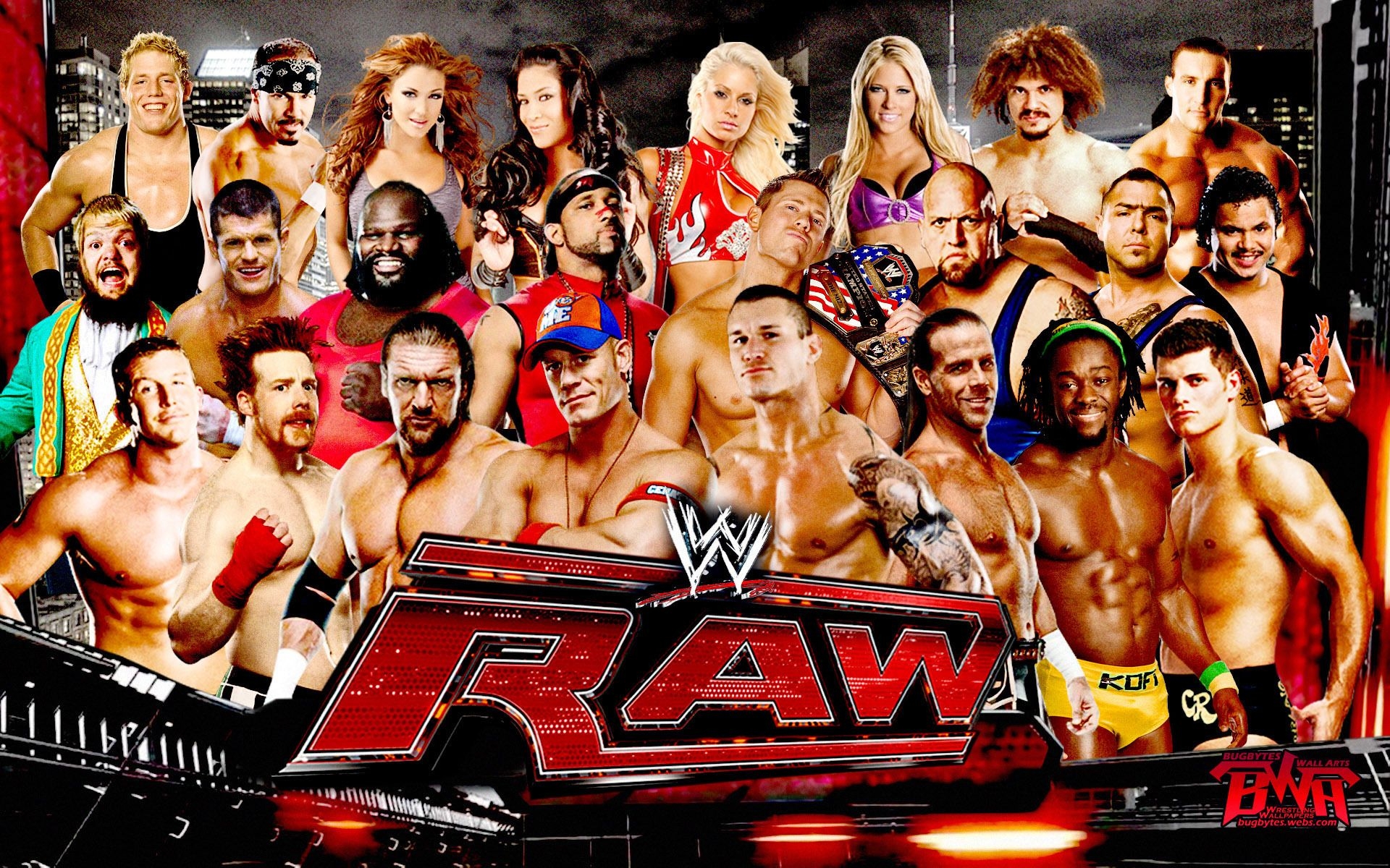 1920x1200 Free download wwe monday night raw cast - HD wallpaper image [] for your Desktop, Mobile & Tablet. Explore Raw Wallpaper. Wwe Background Wallpaper, Gugu Mbatha Raw Wallpaper, Desktop