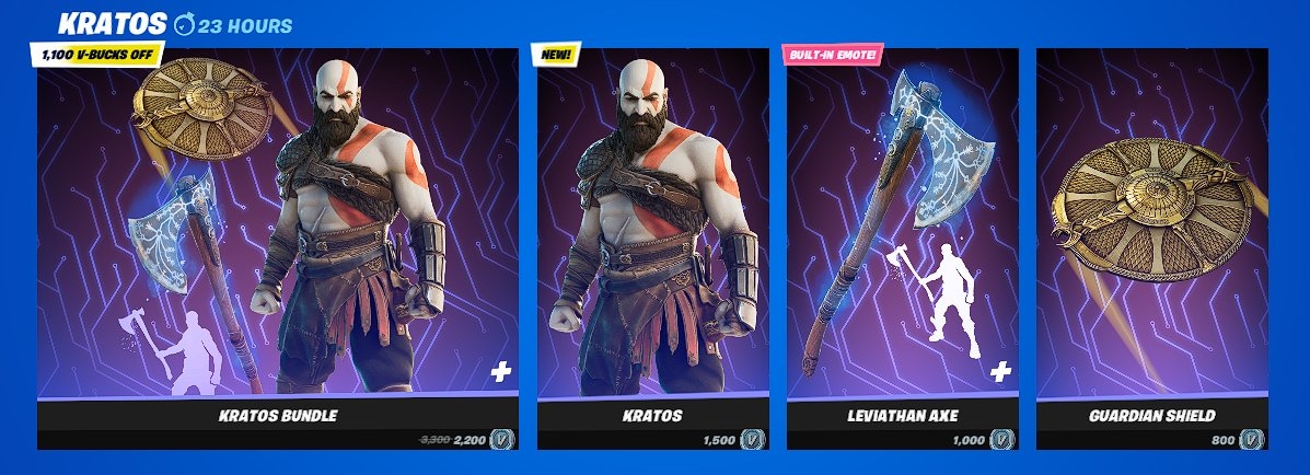 1200x440 Kratos Fortnite wallpaper, Dual Screen