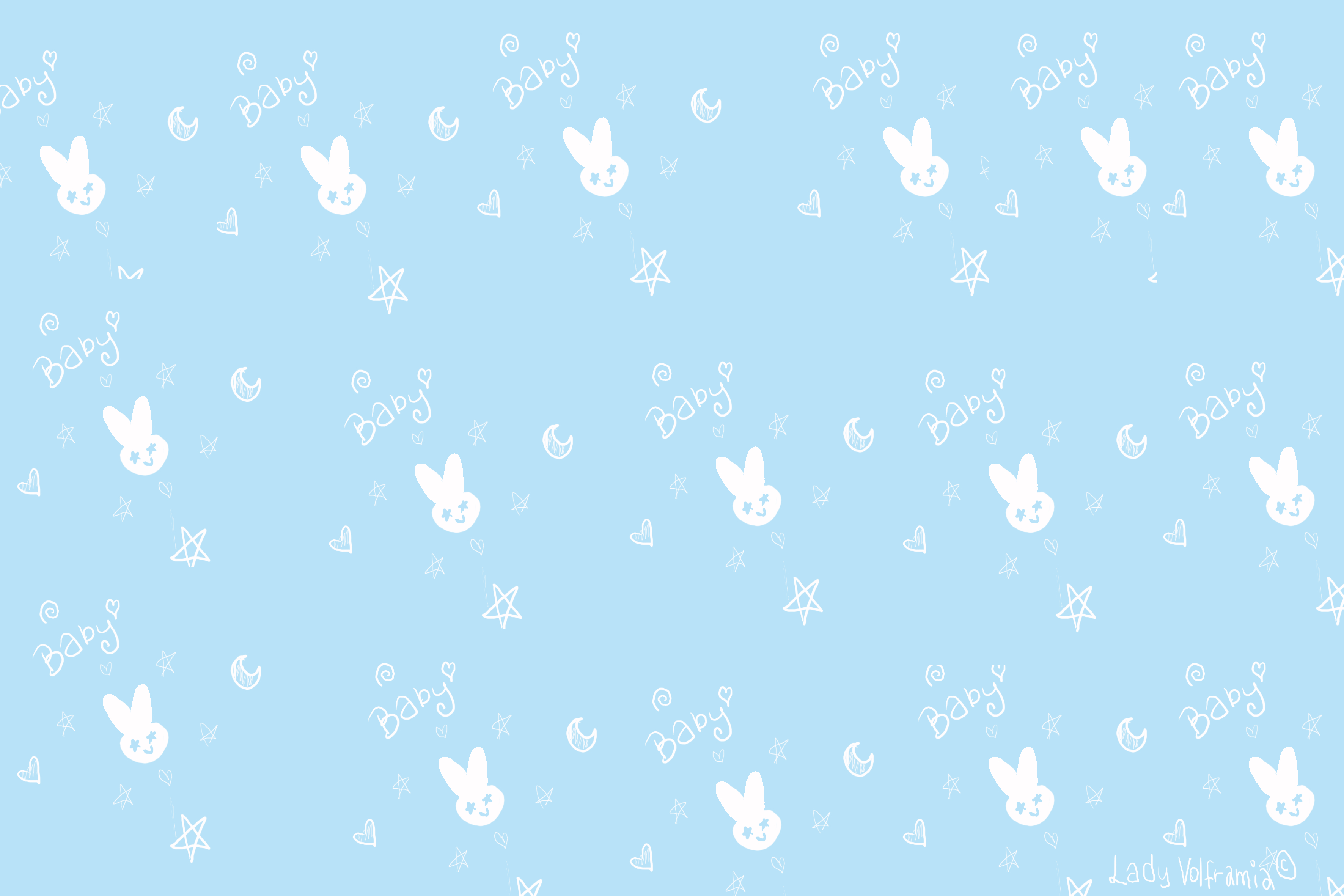 3550x2370 Cute Light Blue Wallpaper, Desktop