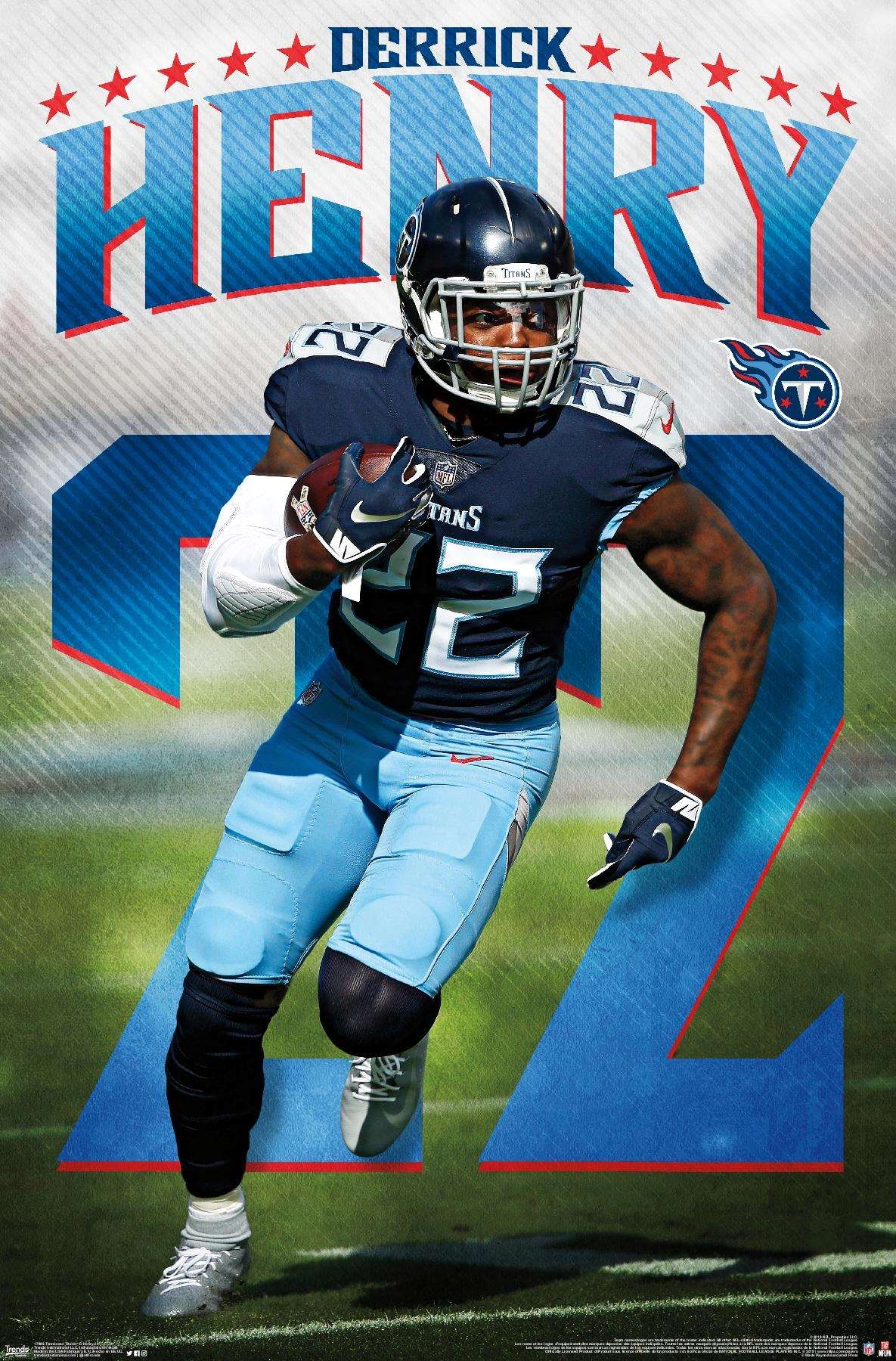 1190x1800 NFL Tennessee Titans Henry 19 Wall Poster, 22.375 x Framed, Phone