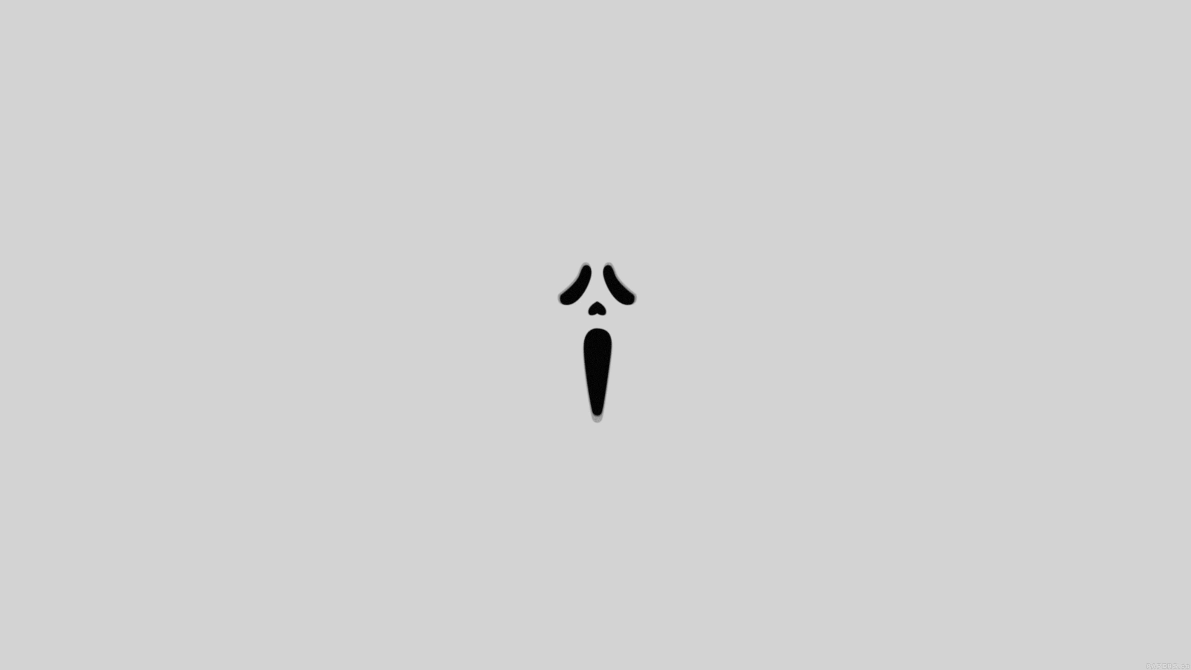 3840x2160 wallpaper for desktop, laptop. scream white minimal cute art, Desktop