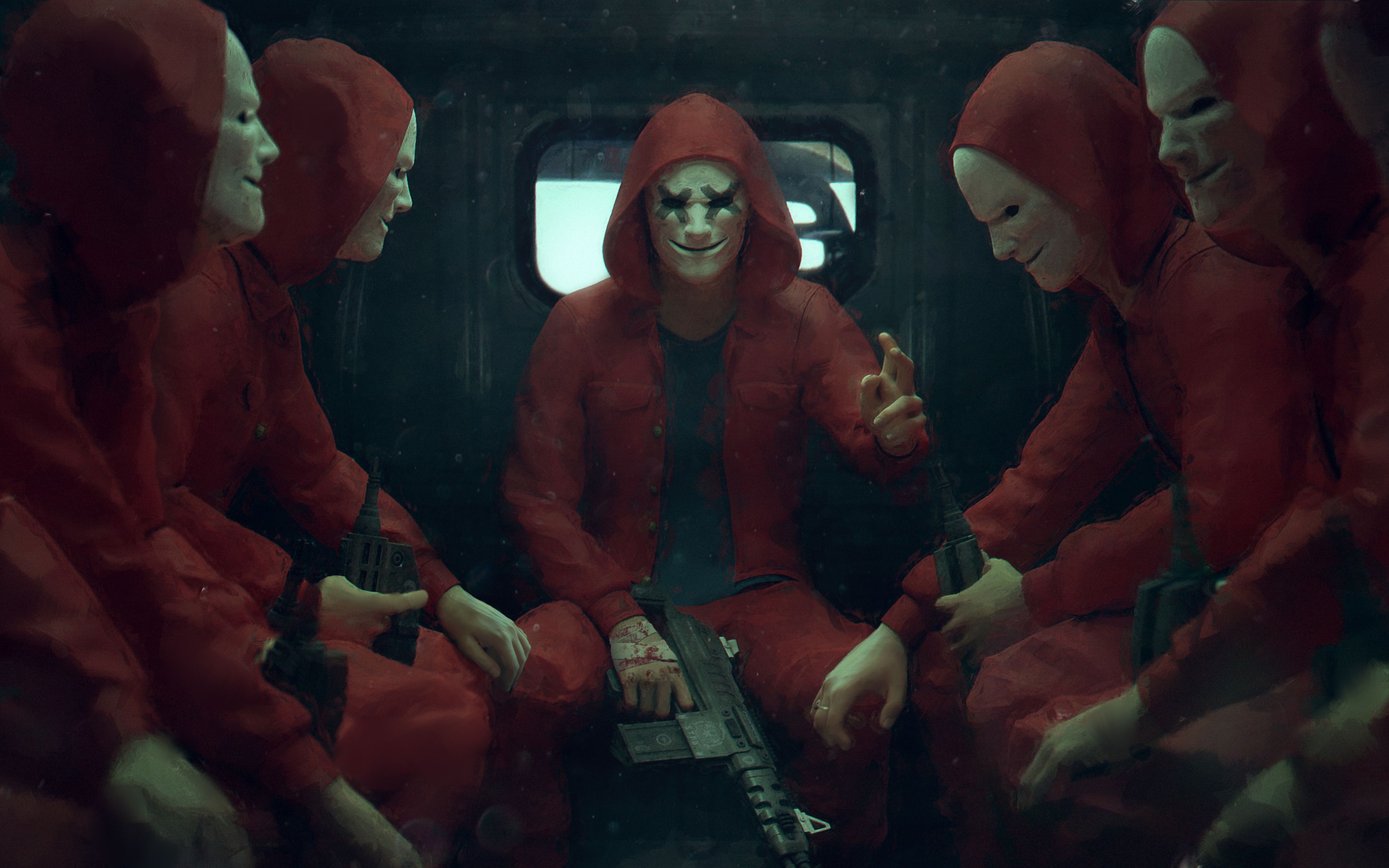 3840x2400 Money Heist Van Wallpaper 4k Ultra HD, Desktop