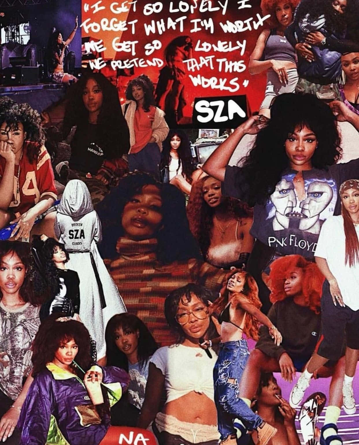 1250x1540 Download SZA Collage Aesthetic, Phone