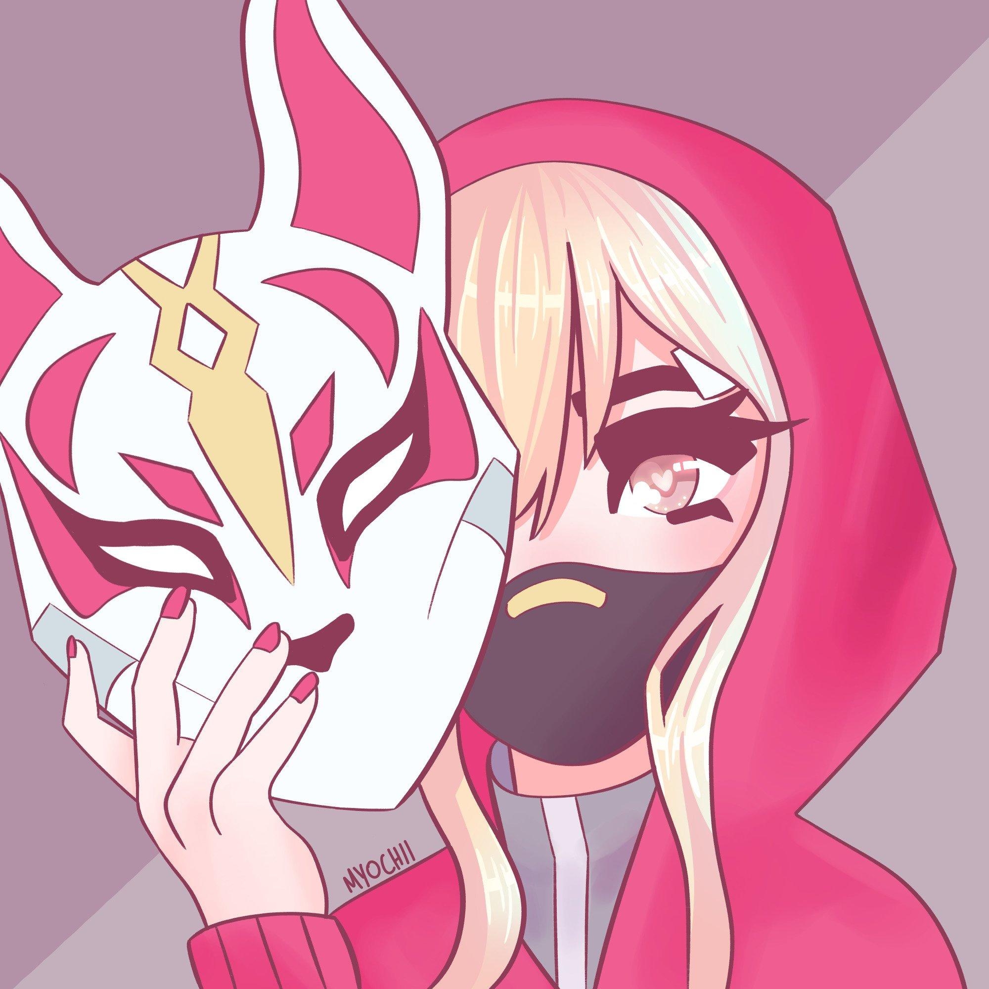 2000x2000 Cute Fortnite Girl Pink Kitsune Mask Wallpaper and Free, Phone