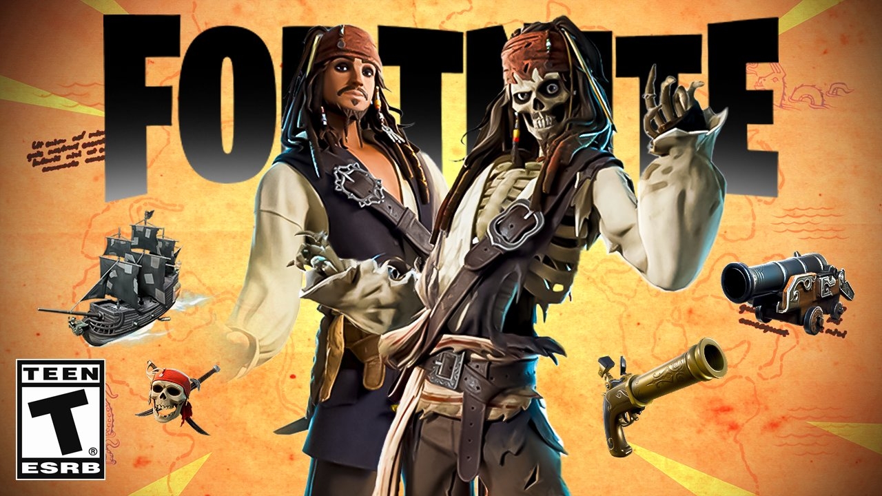 1280x720 Cursed Jack Sparrow Fortnite wallpaper, Desktop