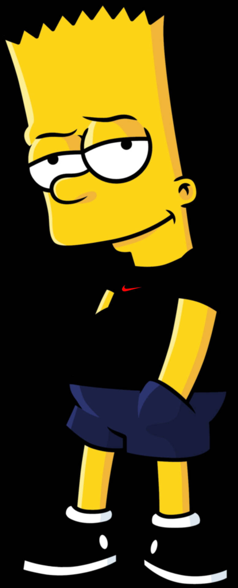 780x1920 Download Cool Bart Simpson With Black Shirt Wallpaper, Phone