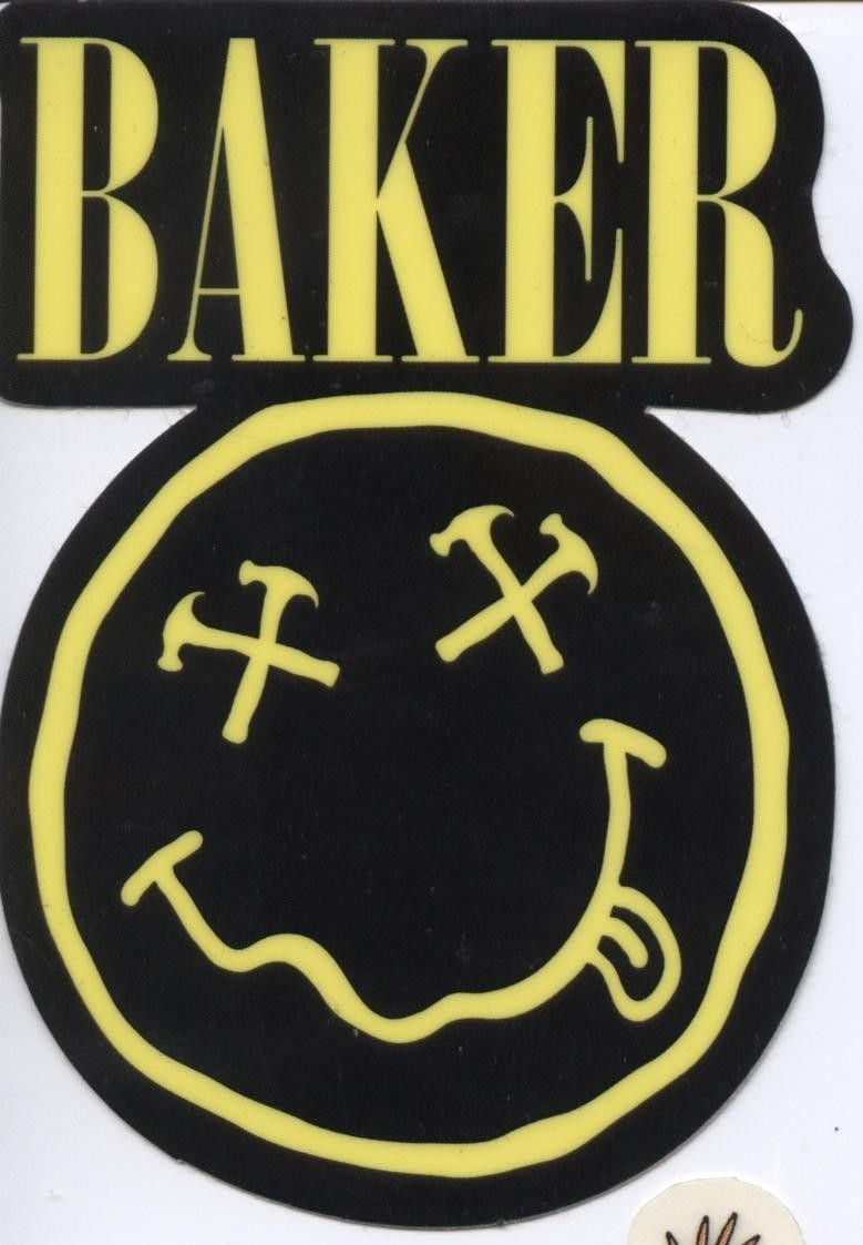 780x1130 Baker Skateboards Jim Greco Sticker Nirvana. Skate stickers, Baker skateboards, Skateboard stickers, Phone