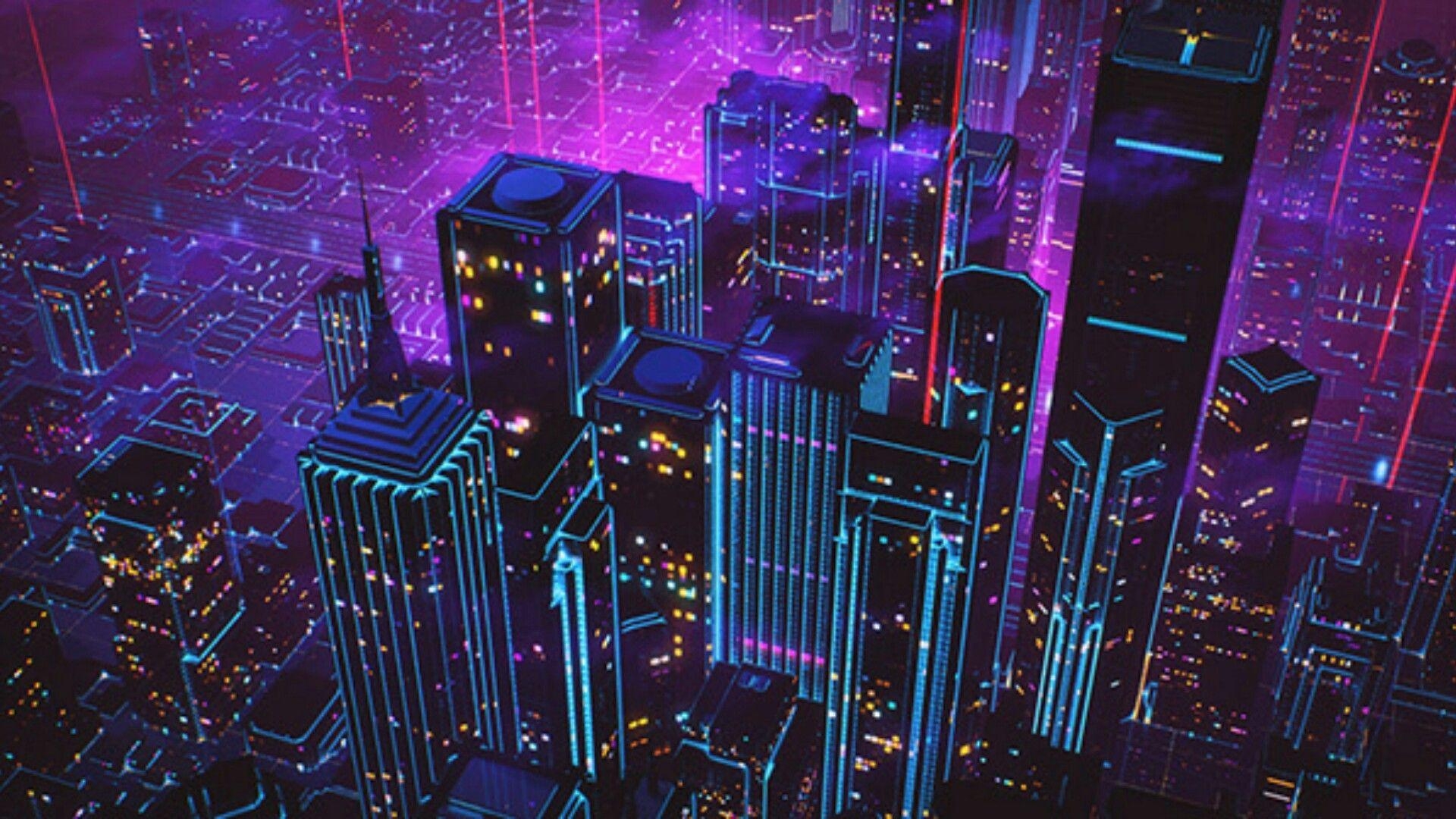 1920x1080 80s Style Retrowave Neon Artwork Wallpaper. Wallpaper Studio 10, Desktop