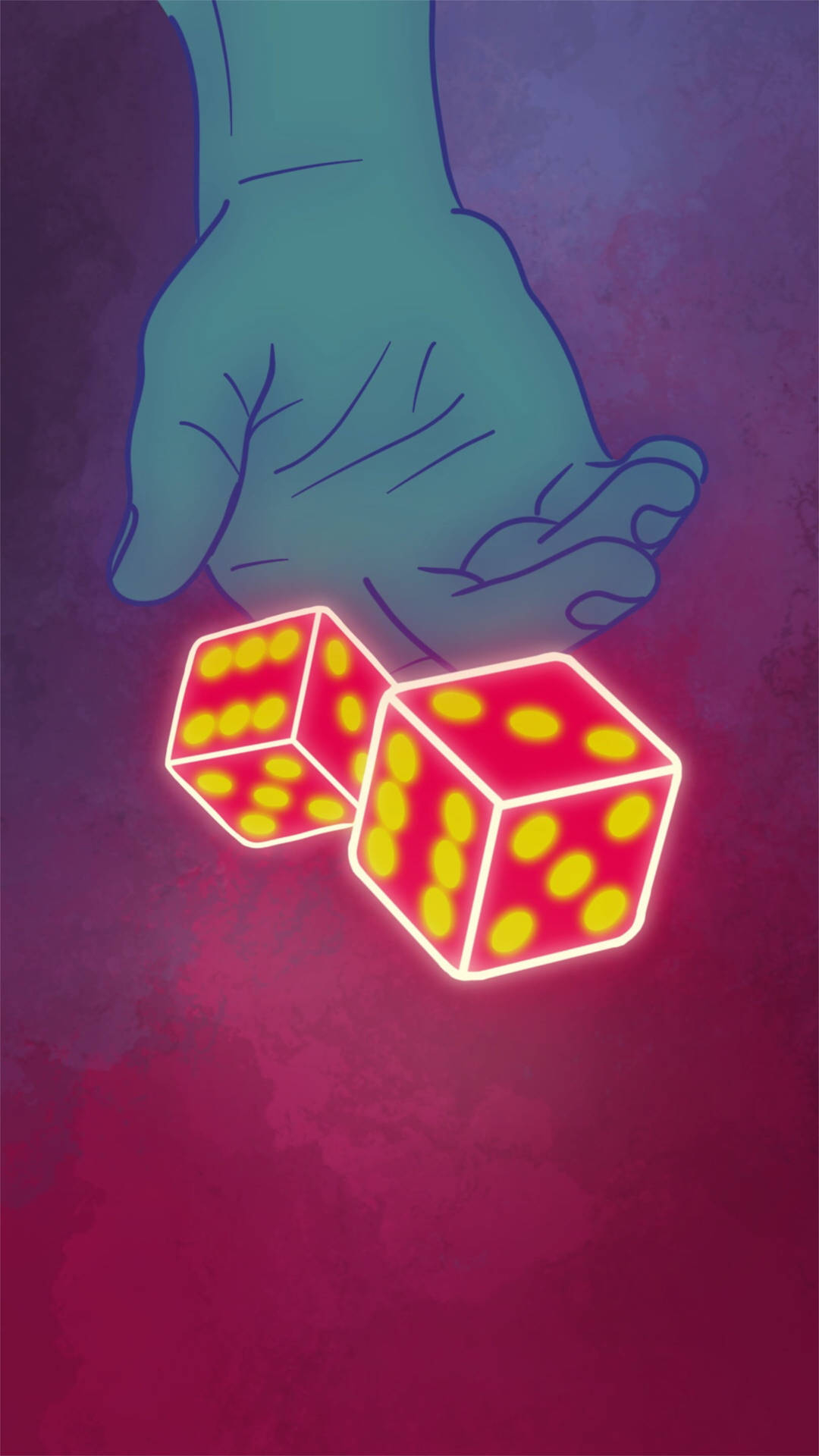 1080x1920 Dice Neon Aesthetic iPhone Wallpaper, Phone