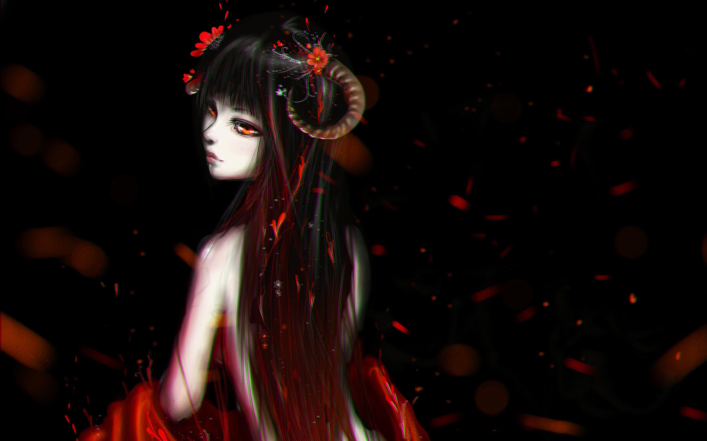 3000x1880 Fire Demons YukiTakagi520Me To Hell Horns Anime Fantasy original, Desktop