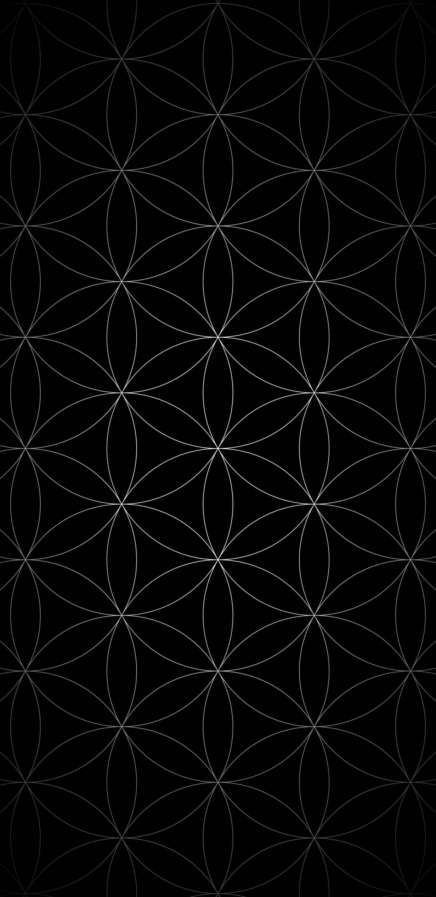 1440x2960 Flower of Life AMOLED / OLED Background (94% True Black), Phone