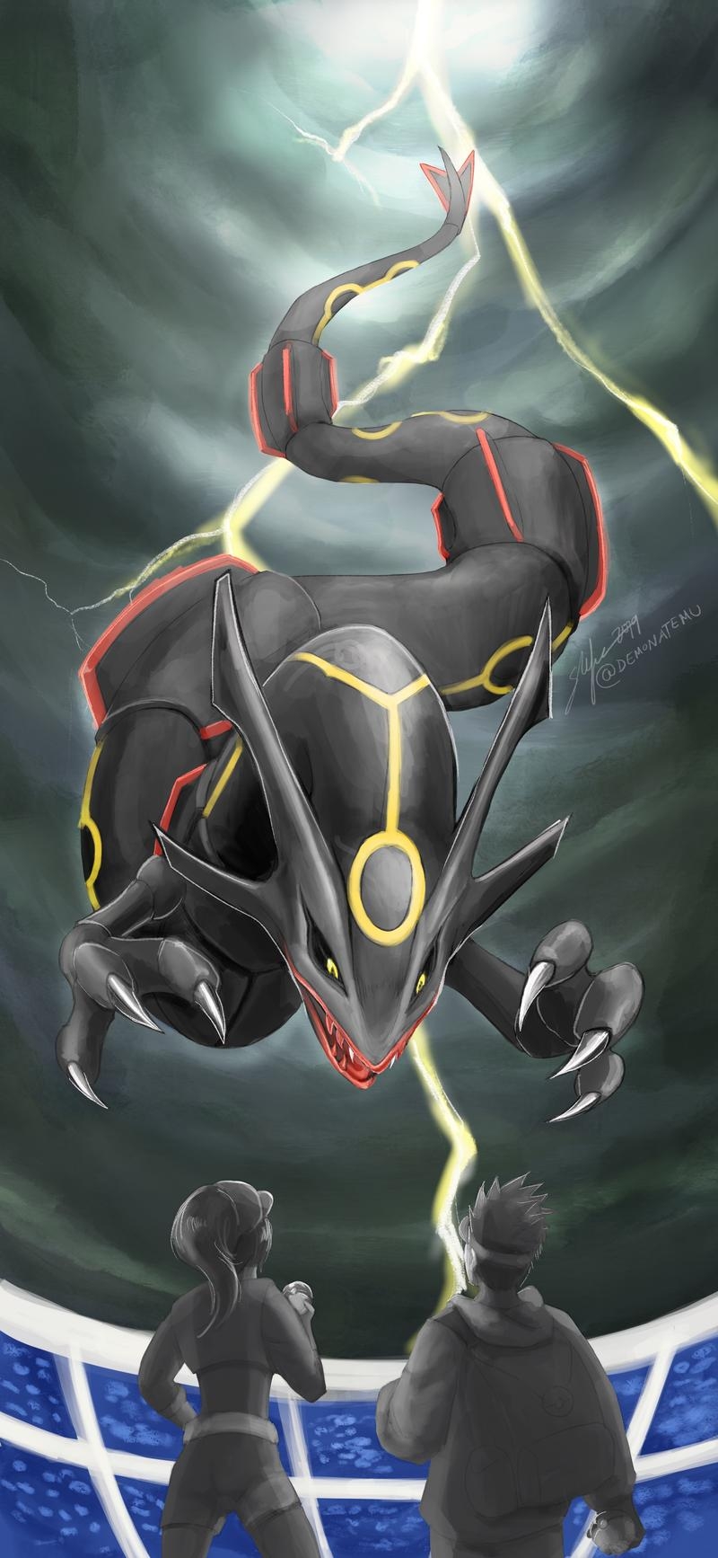 800x1740 Pokemon Wallpaper Rayquaza, Phone