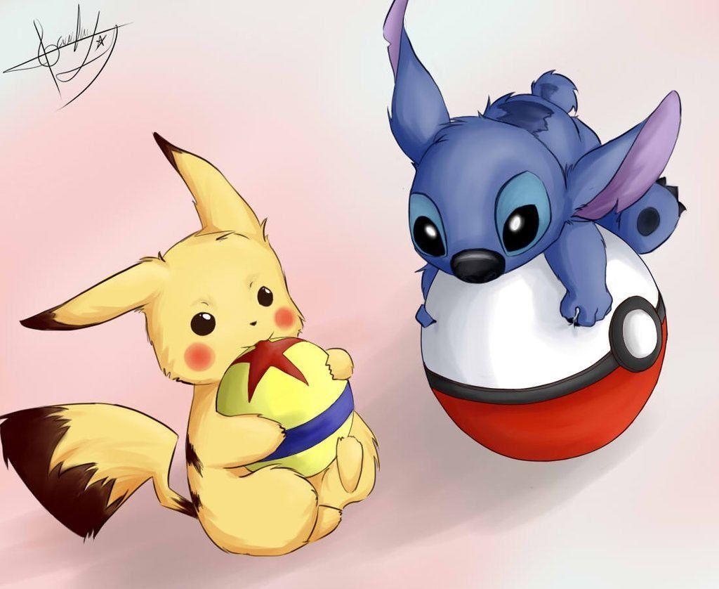 1030x840 HD Wallpaper. Stitch and pikachu, Desktop