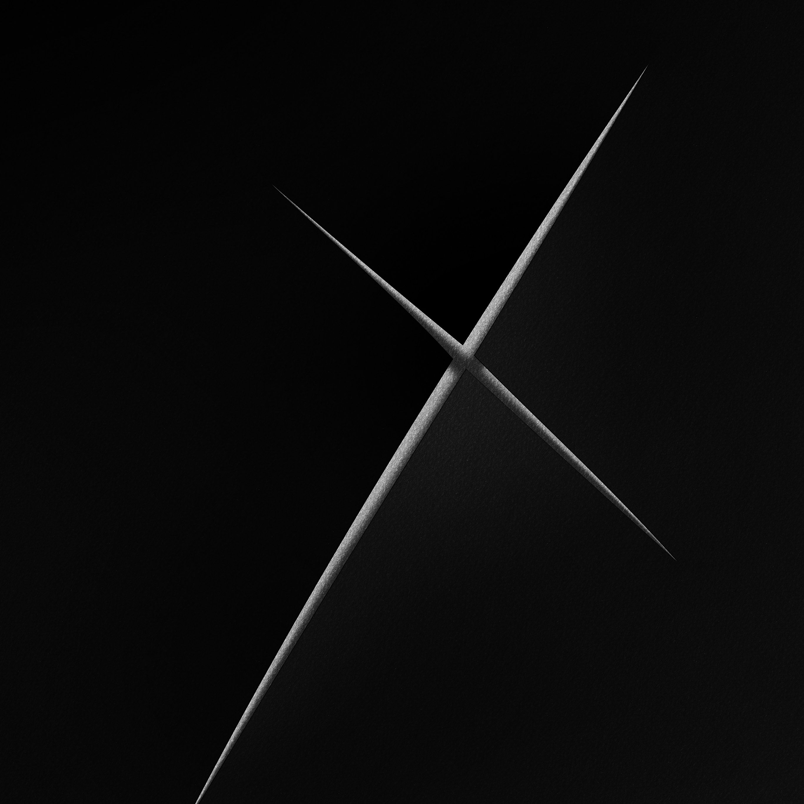 2740x2740 Dark Black Cut Blank Knife Art Wallpaper, Phone