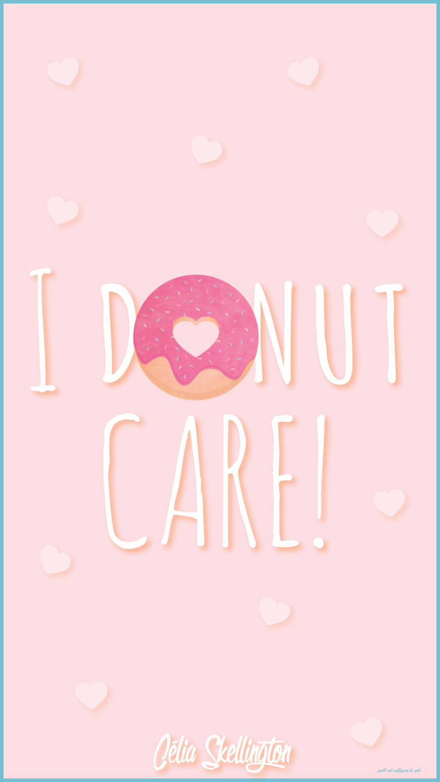 880x1560 Pink Girl Pastel Donut Love IPhone Home Wallpaper Cute Wallpaper For Girls, Phone