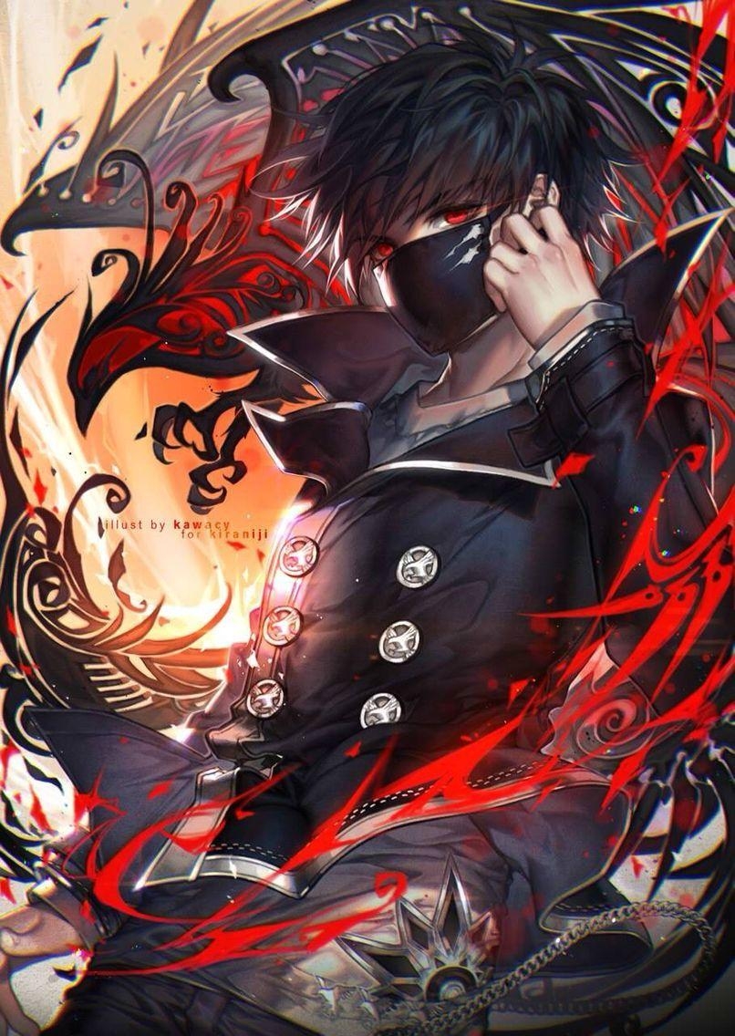 810x1140 Dark Red Anime Boys Wallpaper Free Dark Red Anime, Phone