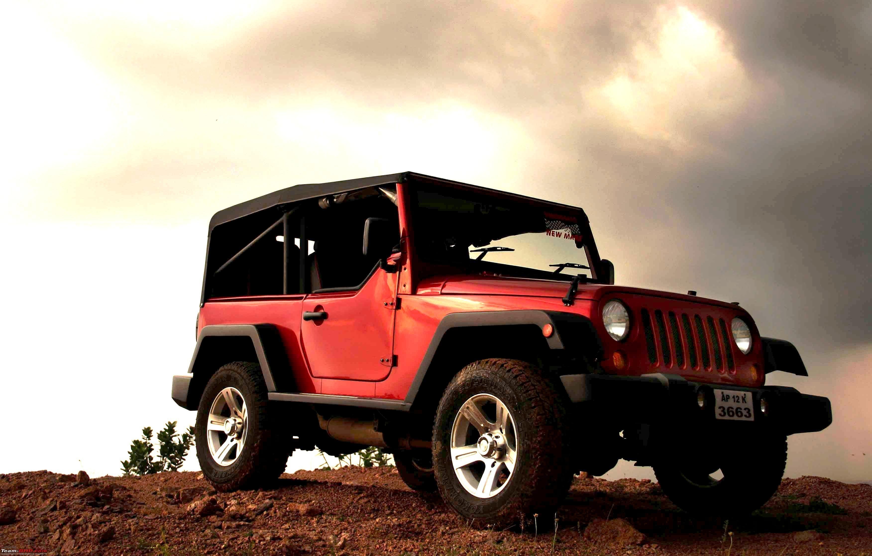 3510x2240 Mahindra Thar Modified Wallpaper Thar Red HD HD Wallpaper, Desktop