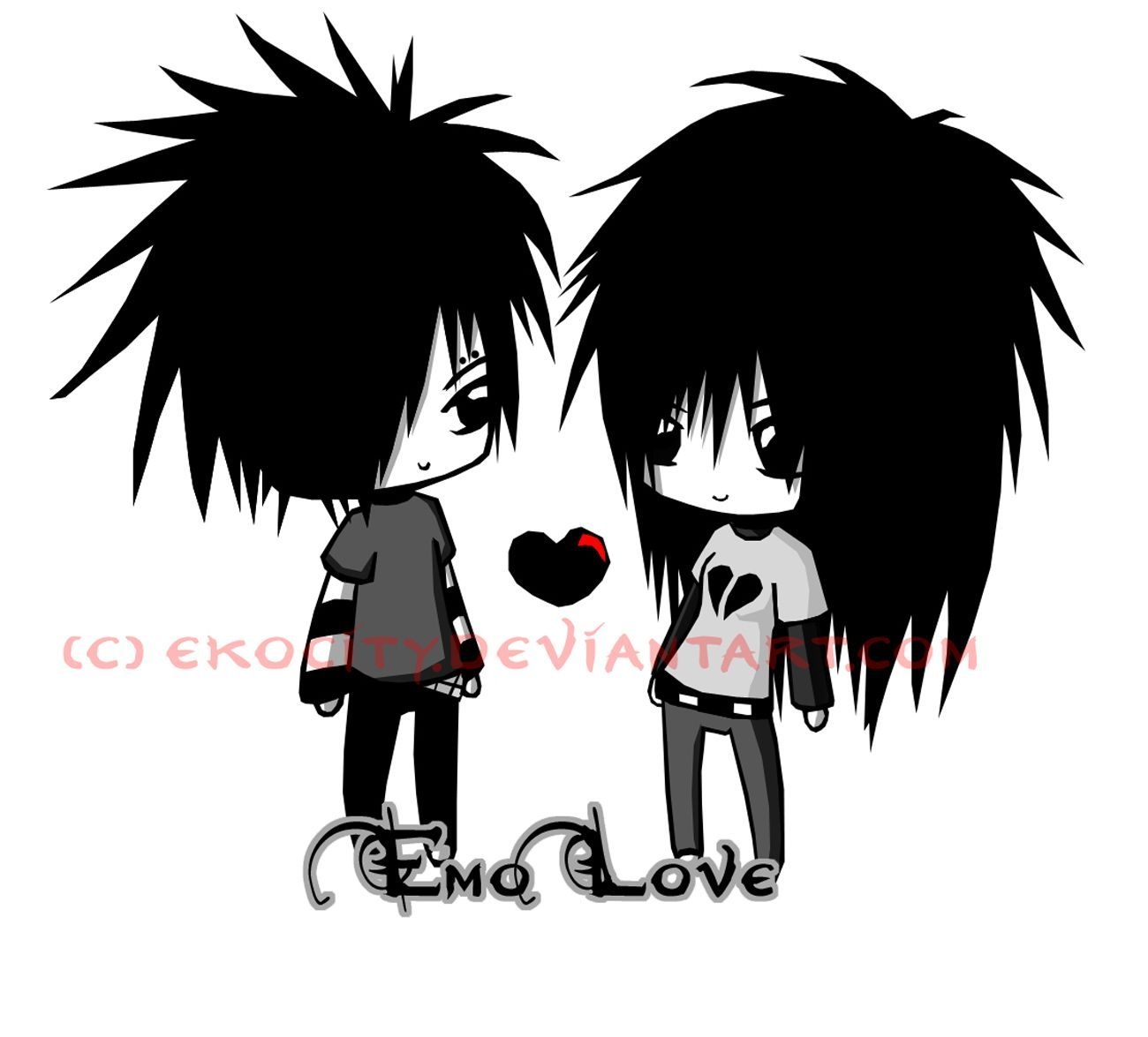 1300x1180 Cute Emo Anime Couples Wallpaper, Desktop