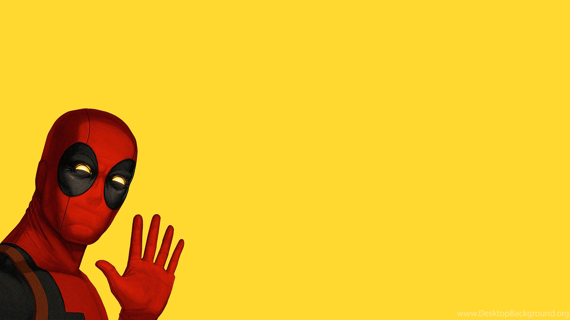 1920x1080 Marvel Comics, Deadpool, Cartoon, Yellow Background HD Wallpaper, Desktop