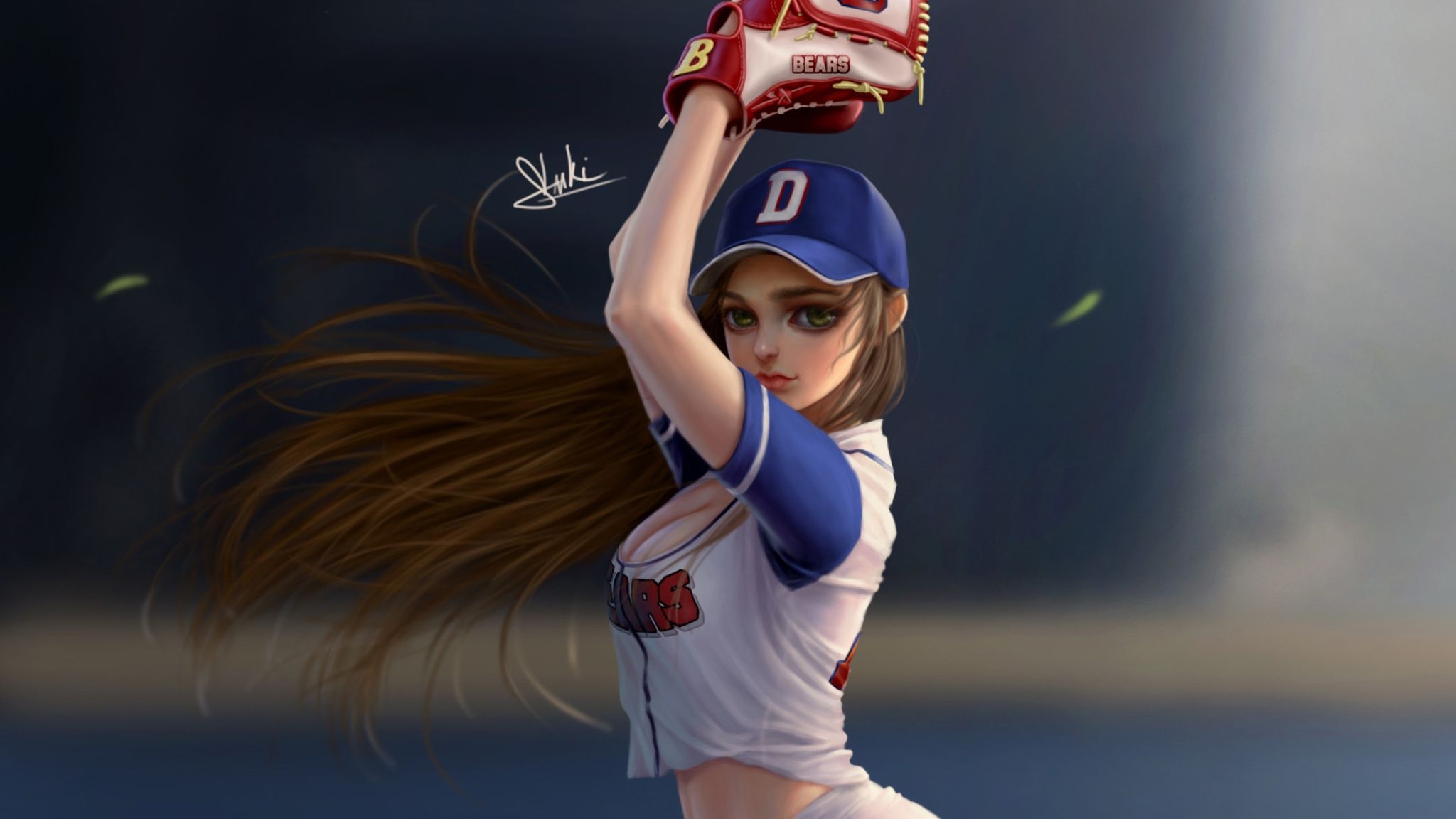 2050x1160 Baseball Girl  Resolution HD 4k Wallpaper, Image, Background, Photo and Picture, Desktop