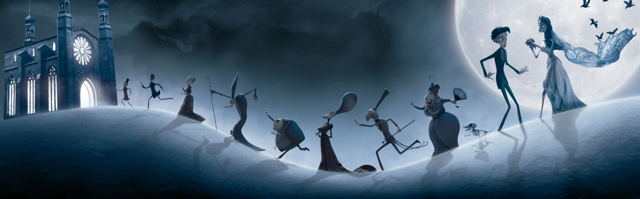 2200x690 Corpse Bride Wallpaper, Dual Screen