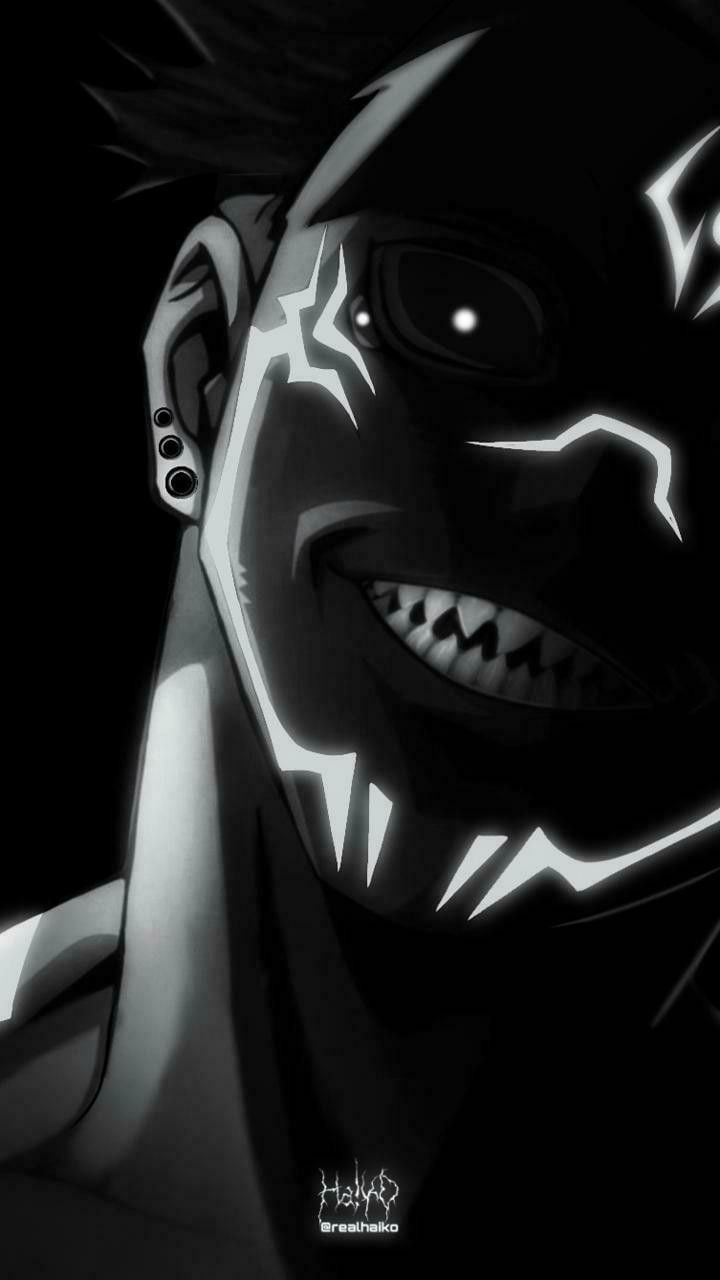 720x1280 Sukuna. black and white. Anime shadow, Anime cover photo, Cool anime picture, Phone