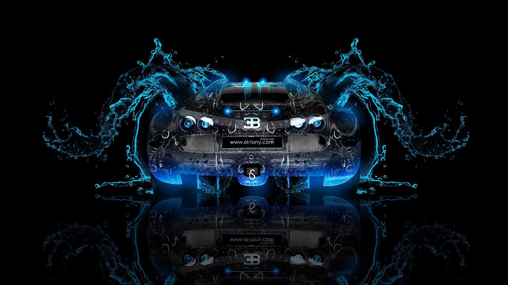 1920x1080 Bugatti Veyron Back Super Water Car 2014 « el Tony. Neon car, Car wallpaper, Bugatti veyron, Desktop