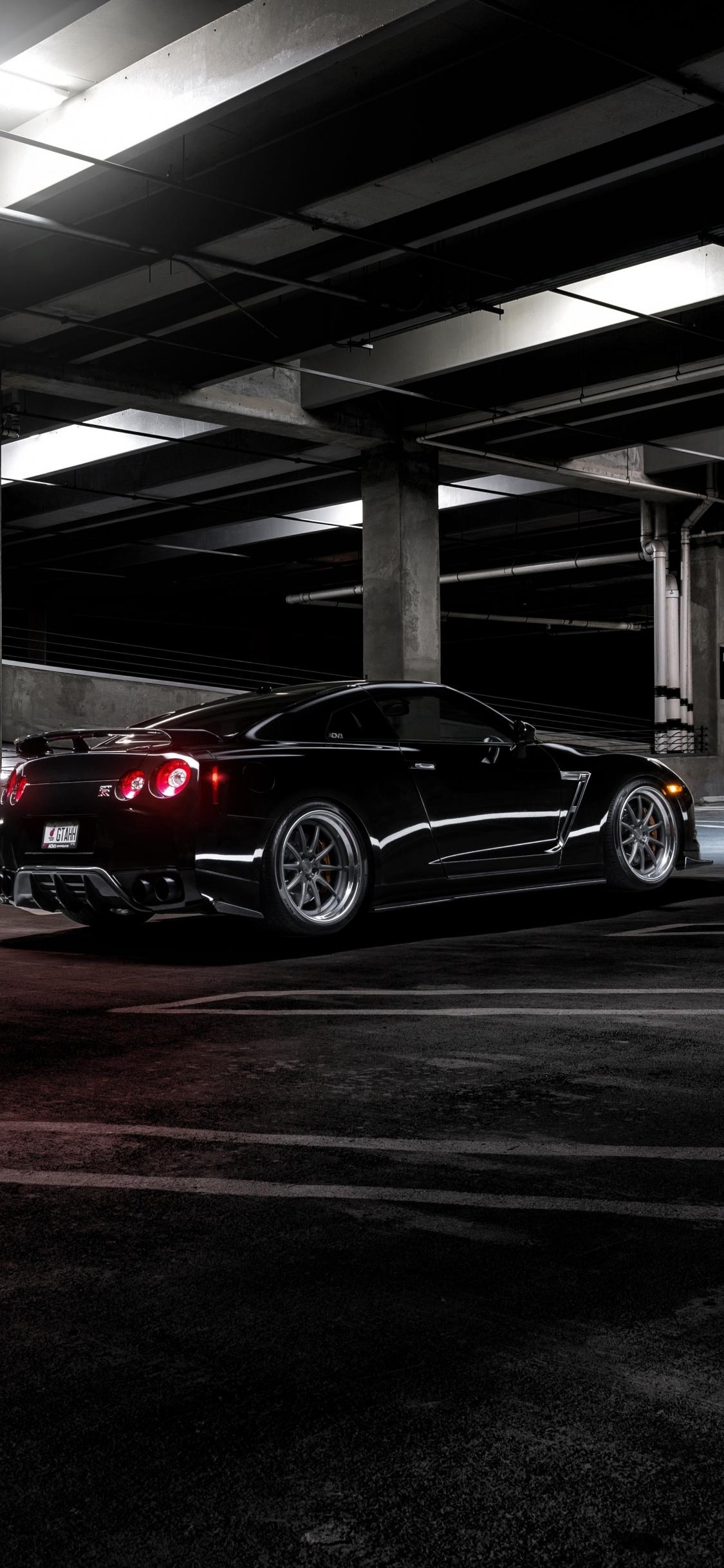 1130x2440 Download  Wallpaper Black, Car, Nissan Gt R, Iphone X  HD Image, Background, 9347, Phone