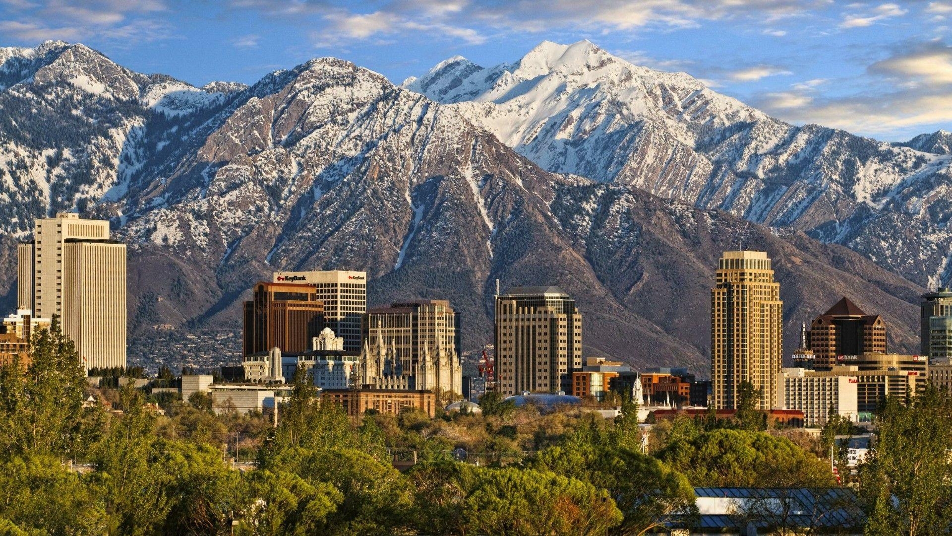 1920x1080 Wasatch Range And Salt Lake City Wallpaper. Wallpaper Studio 10, Desktop