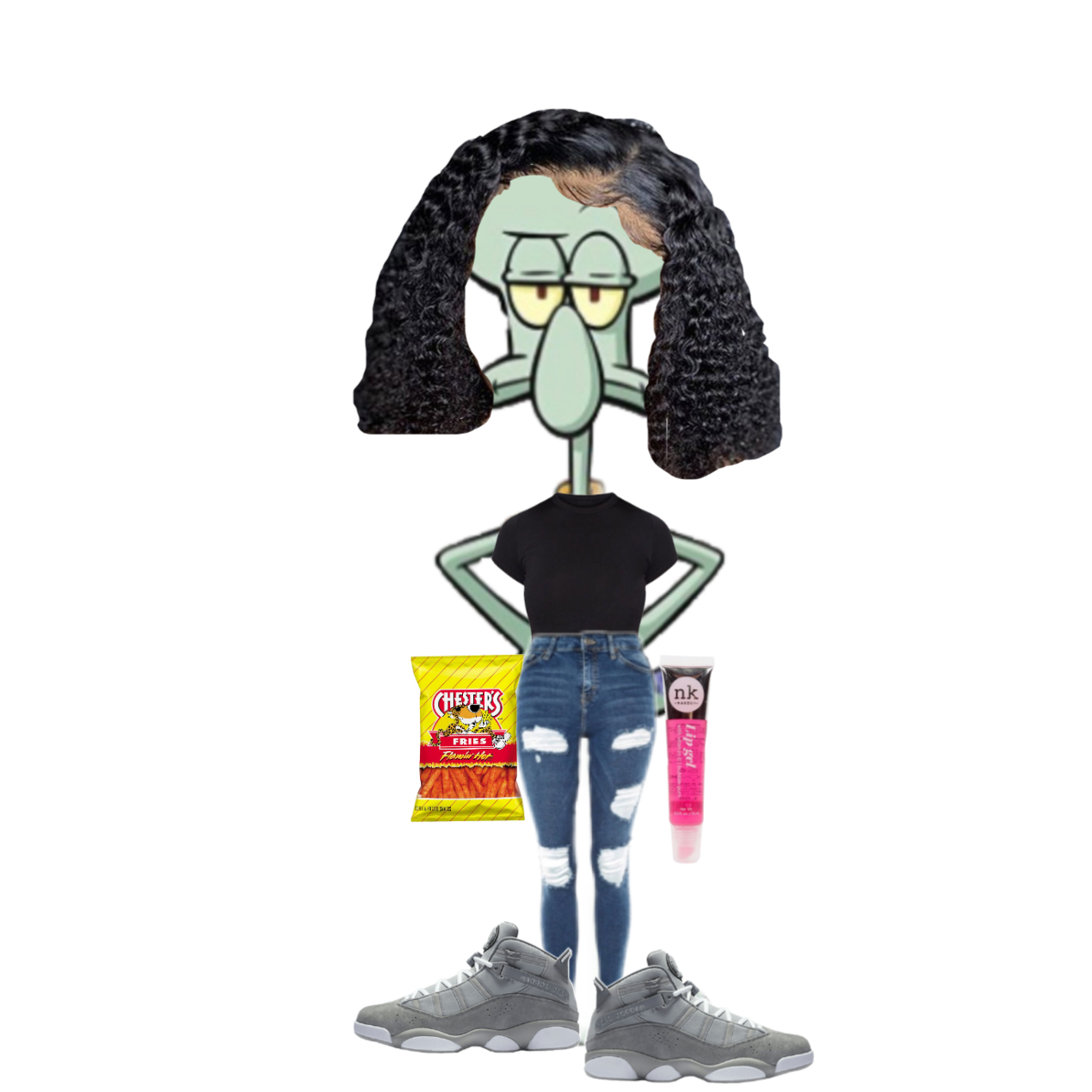 1270x1270 squidward baddie, Phone