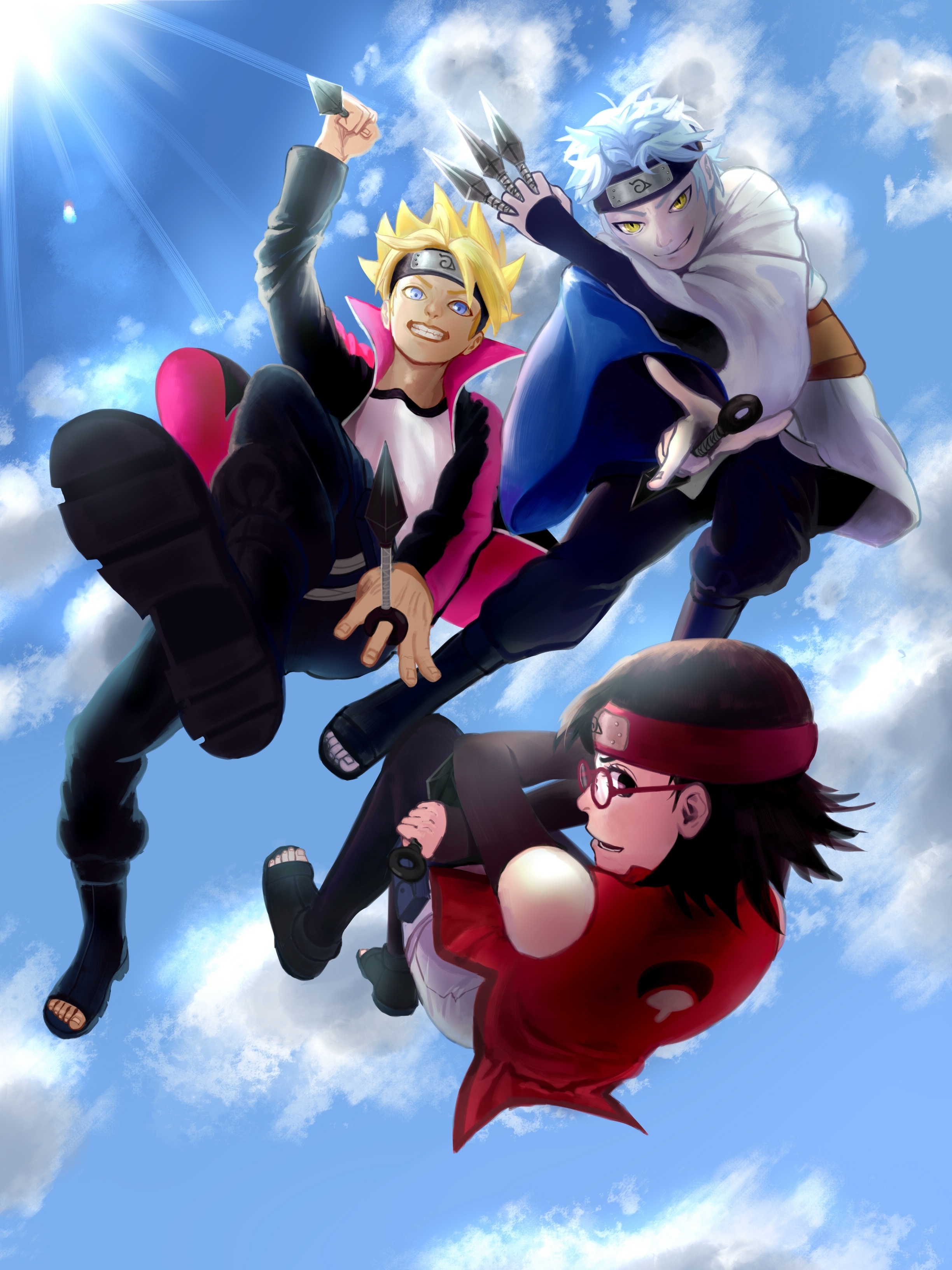 2450x3270 Wallpaper Mitsuki, Naruto, Uchiha Sarada, Boruto:, Phone